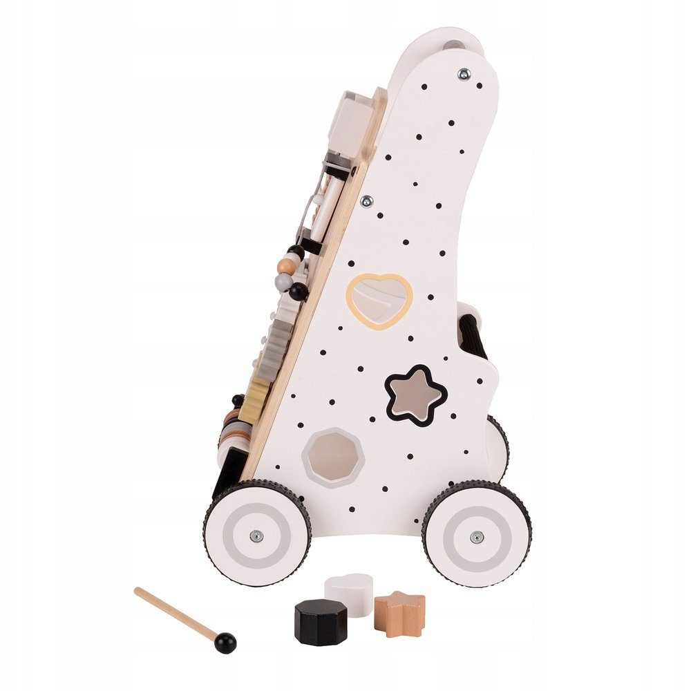 COIL Babywalker Lauflernwagen, Kinderwagen aus Holz, Lernspielzeug, ab Monaten 12