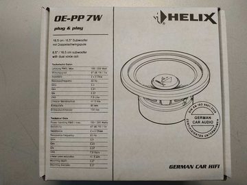 Helix OE-PP7W 18cm Subwoofer Chassis BASS Auto-Subwoofer (Helix OE-PP7W - 18cm Subwoofer Chassis BASS)