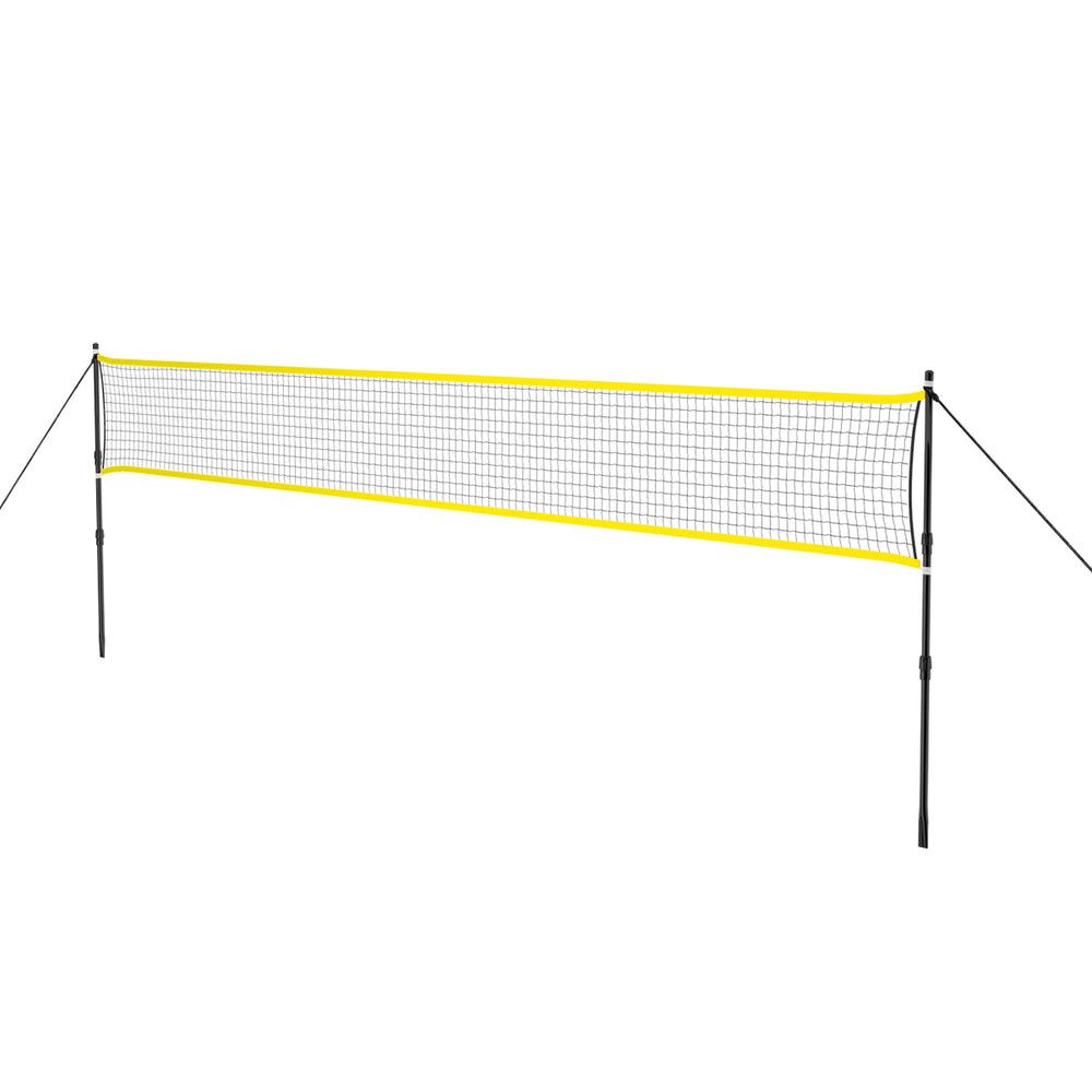 Nils Badmintonnetz Federballnetz Gartennetz Freizeitnetz (Spar-Set, 1-St., 630 x 160 cm wetterfest), wetterfest, höhenverstellbar, werkzeugloser Aufbau