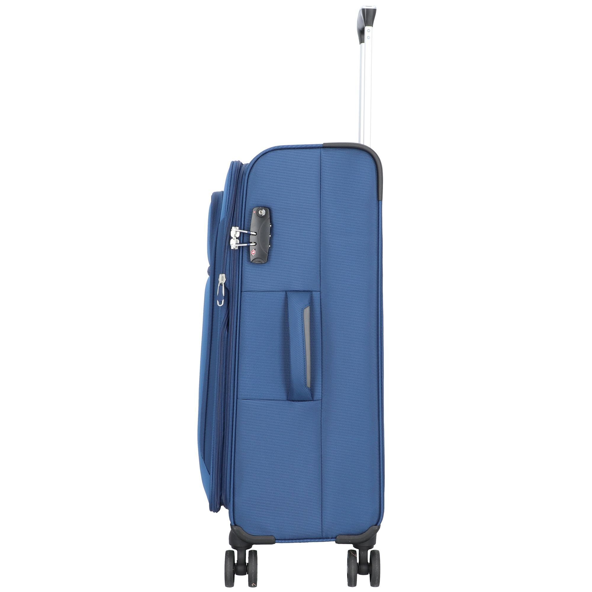 D&N Weichgepäck-Trolley Travel Line 6404, 4 Rollen, Nylon