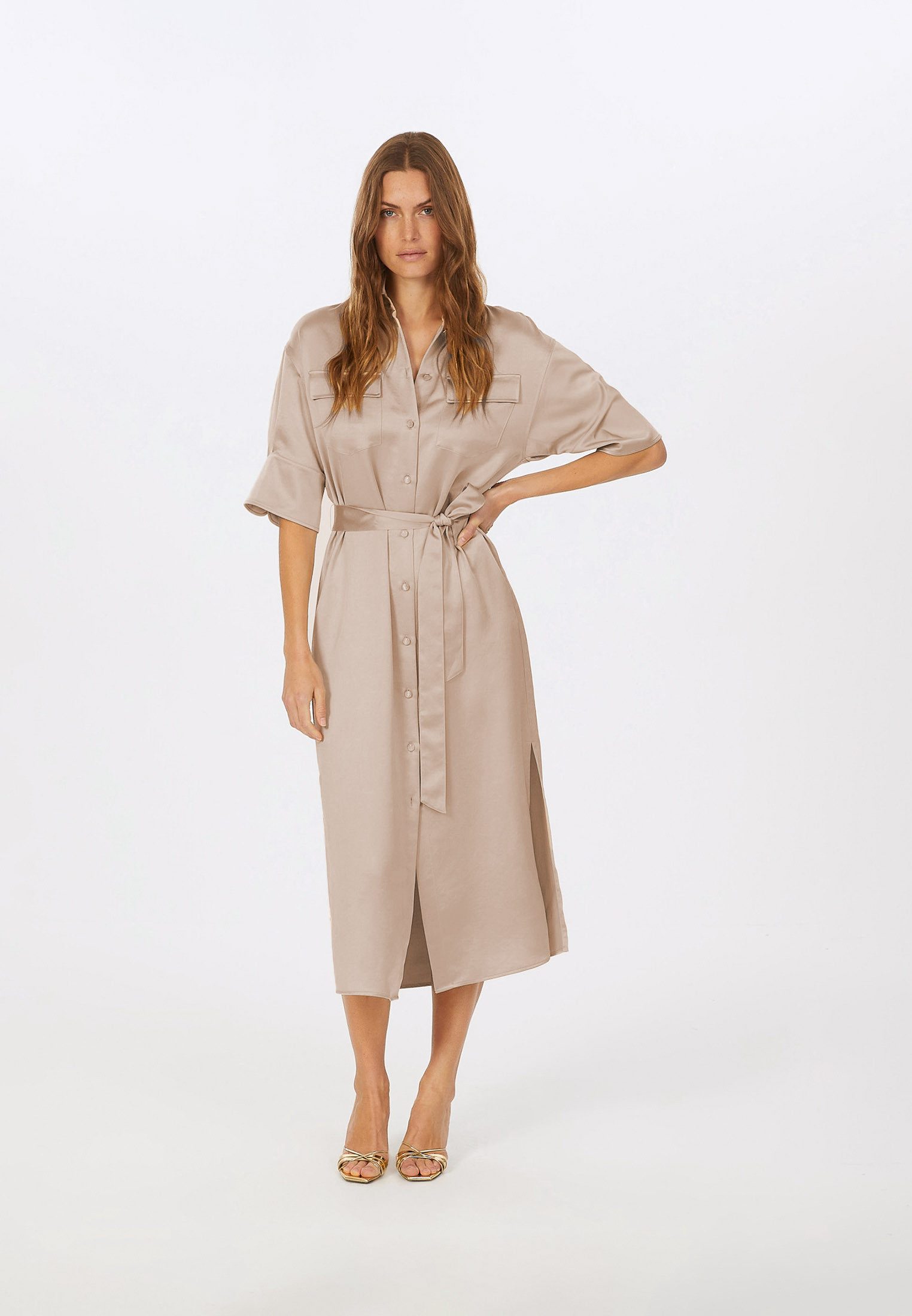 MARC AUREL Hemdblusenkleid Kleider light taupe günstig online kaufen