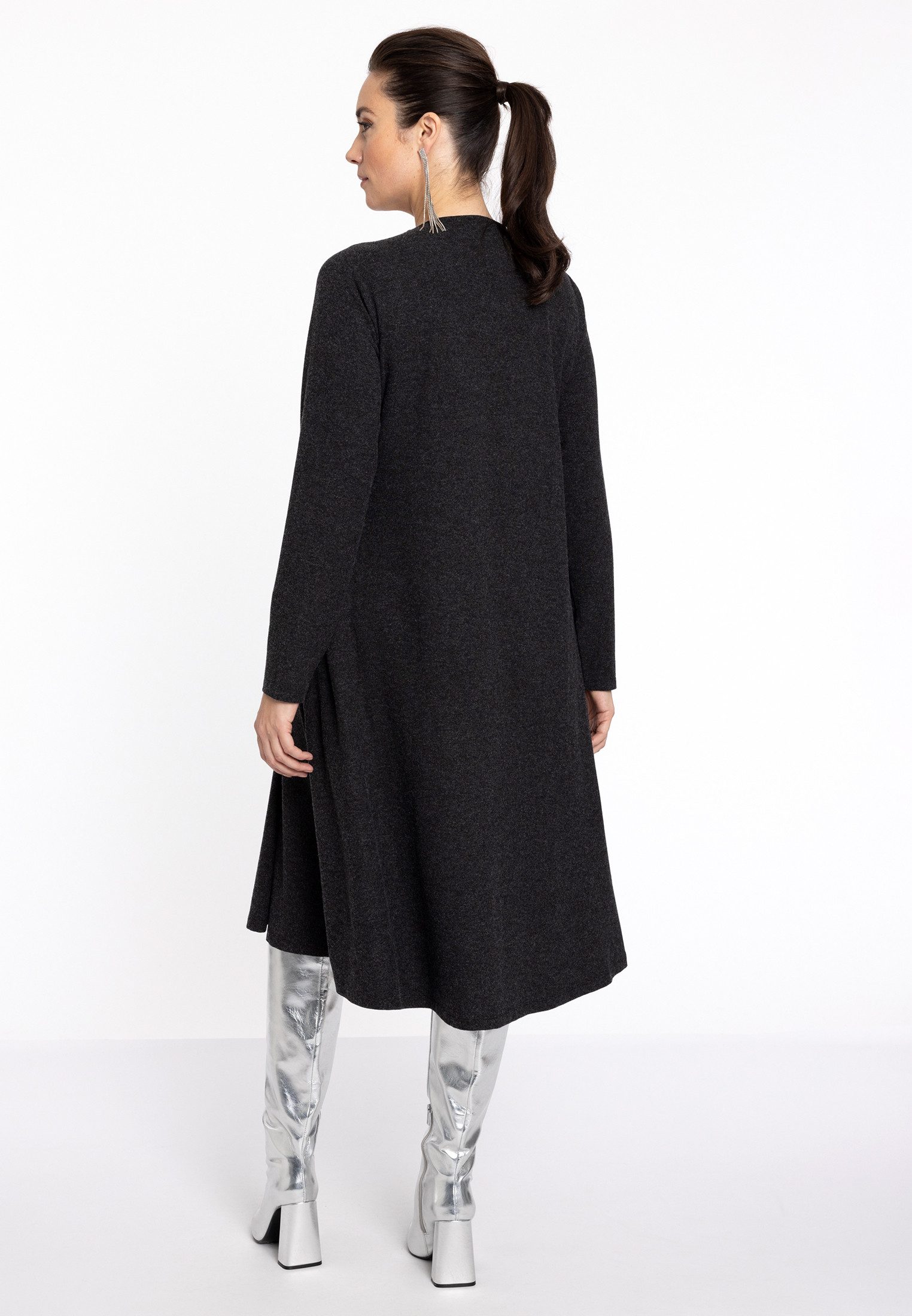 YOEK Midikleid Damen Kleid Große Größen