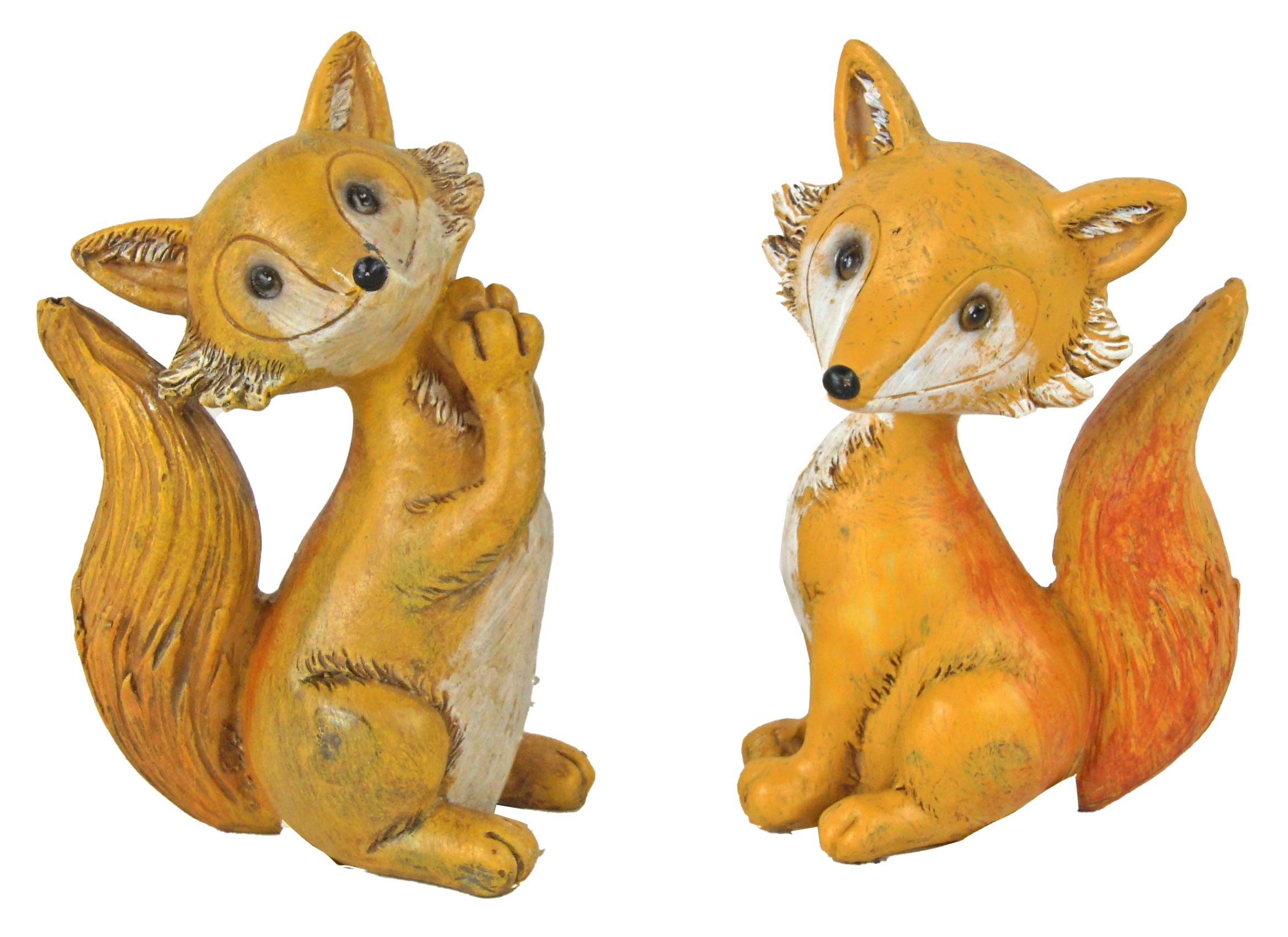 Eurosouvenir Dekofigur Doppeltes Glück: Bezauberndes Fuchs-Duo in zwei Posen (Set, 2 St., 2 tlg)