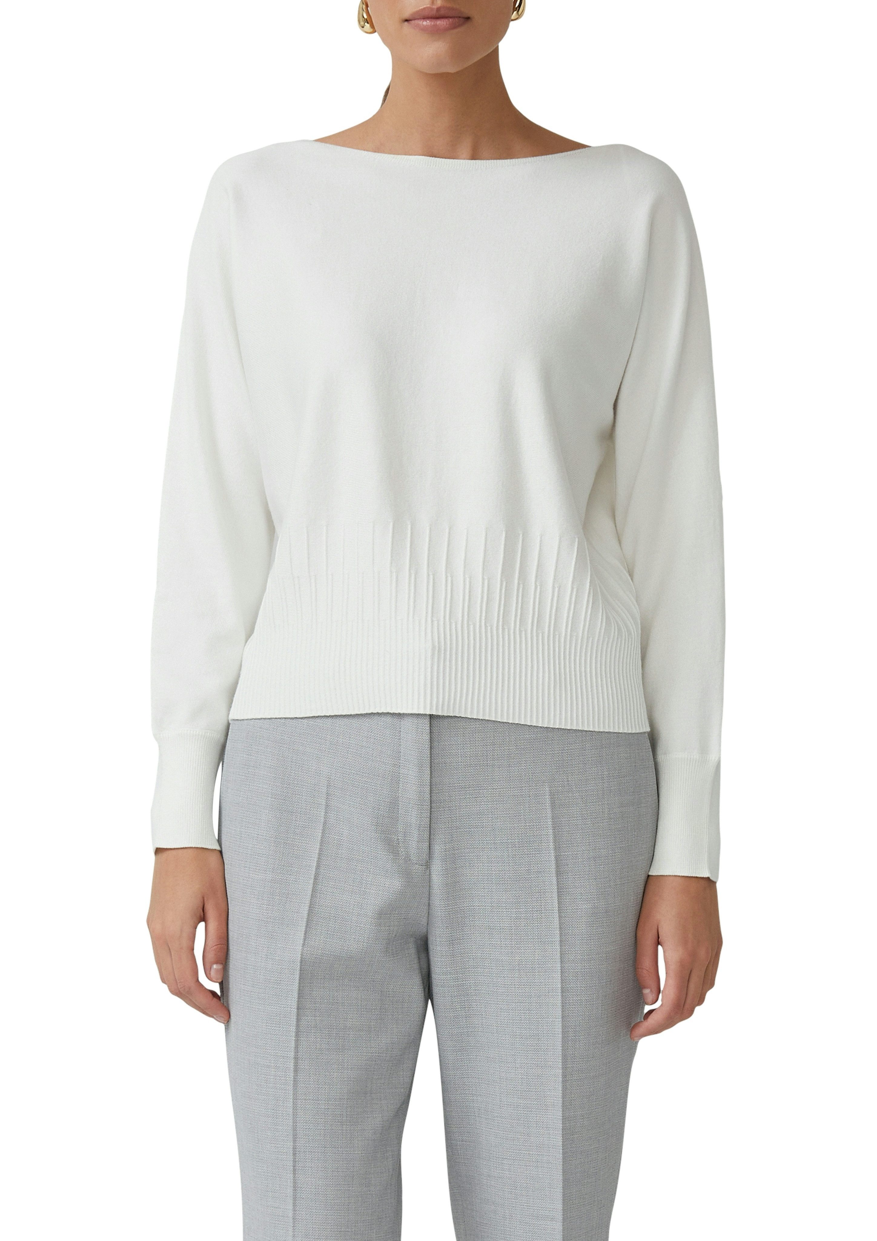 s.Oliver BLACK LABEL Strickpullover mit Fledermausärmeln