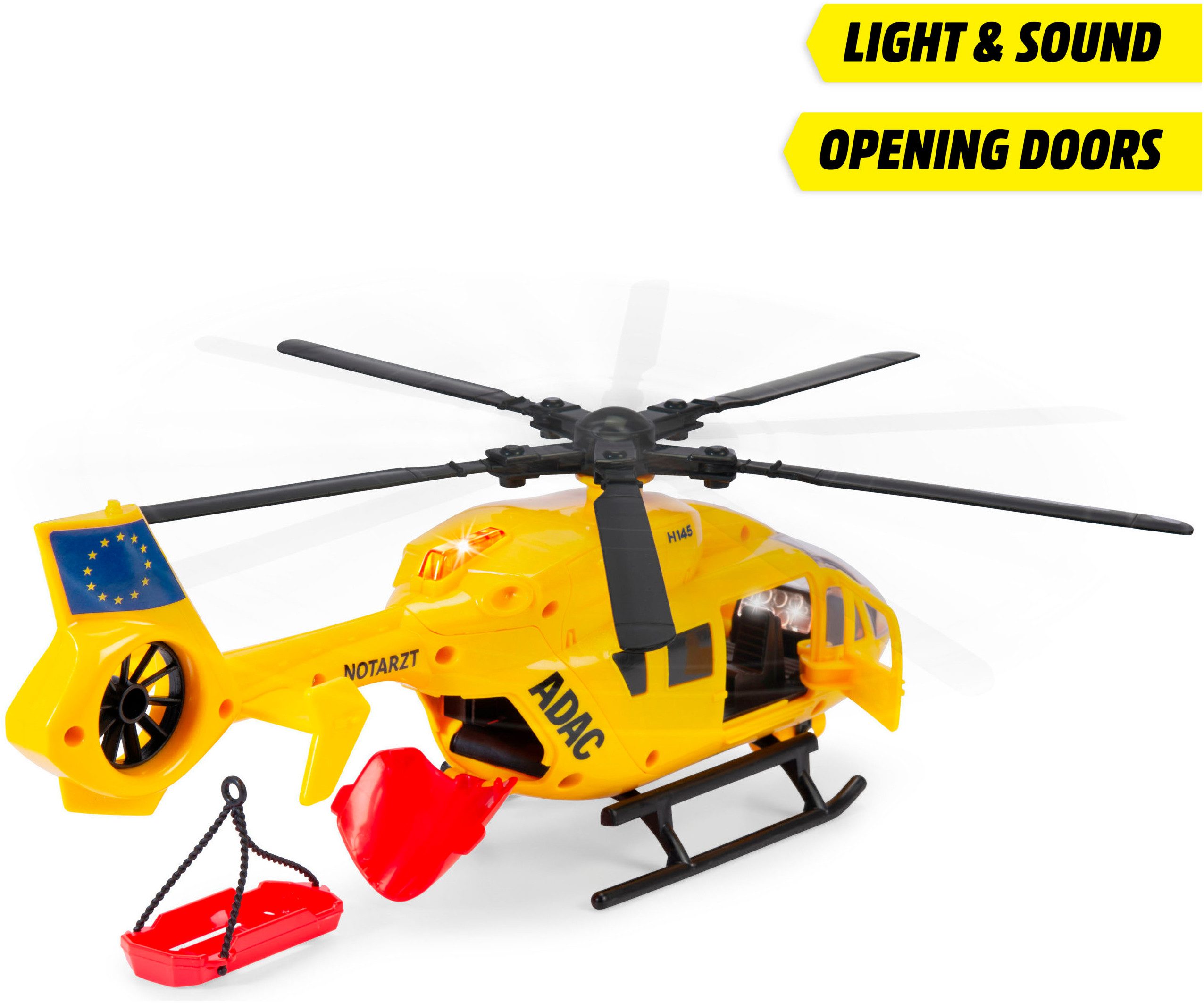 Dickie Toys Spielzeug-Hubschrauber ADAC Rettungshelikopter, mit Licht und Sound