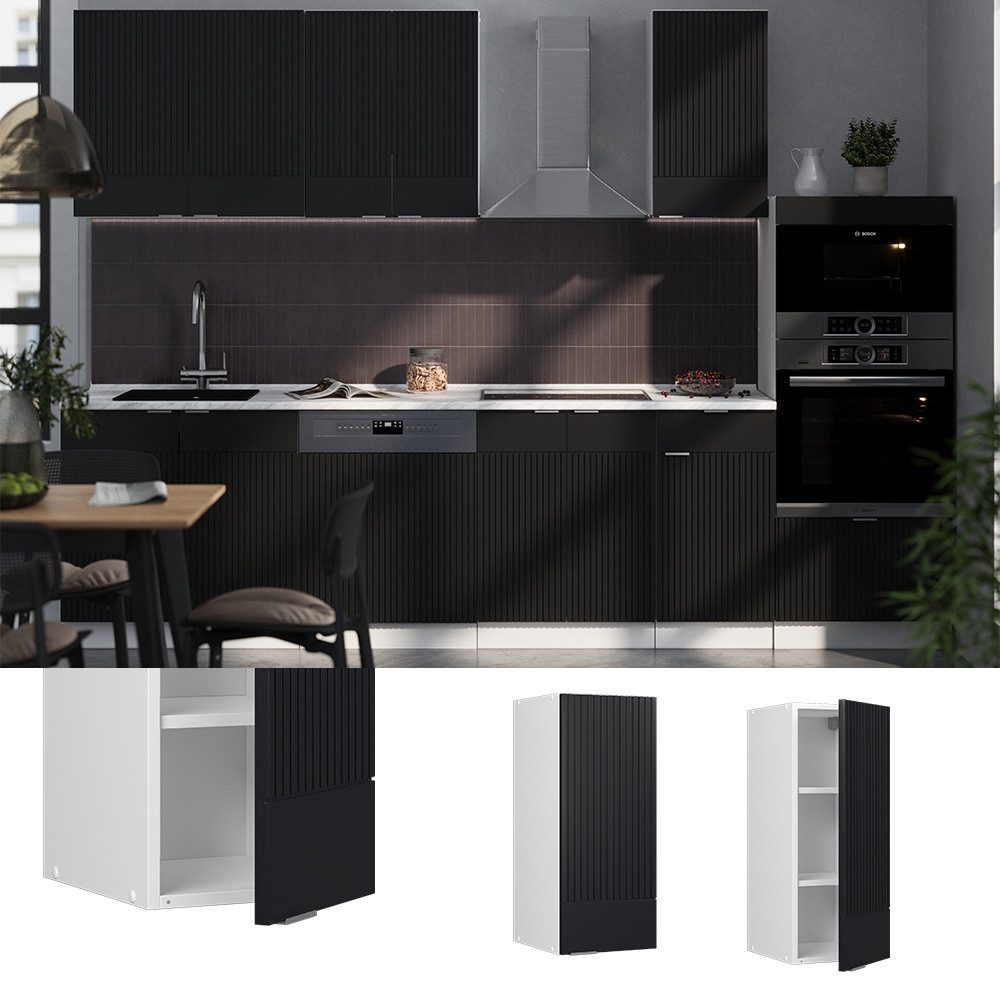 Vicco Hängeschrank Fame-Line, Schwarz gestreift/Weiß, 30 günstig online kaufen