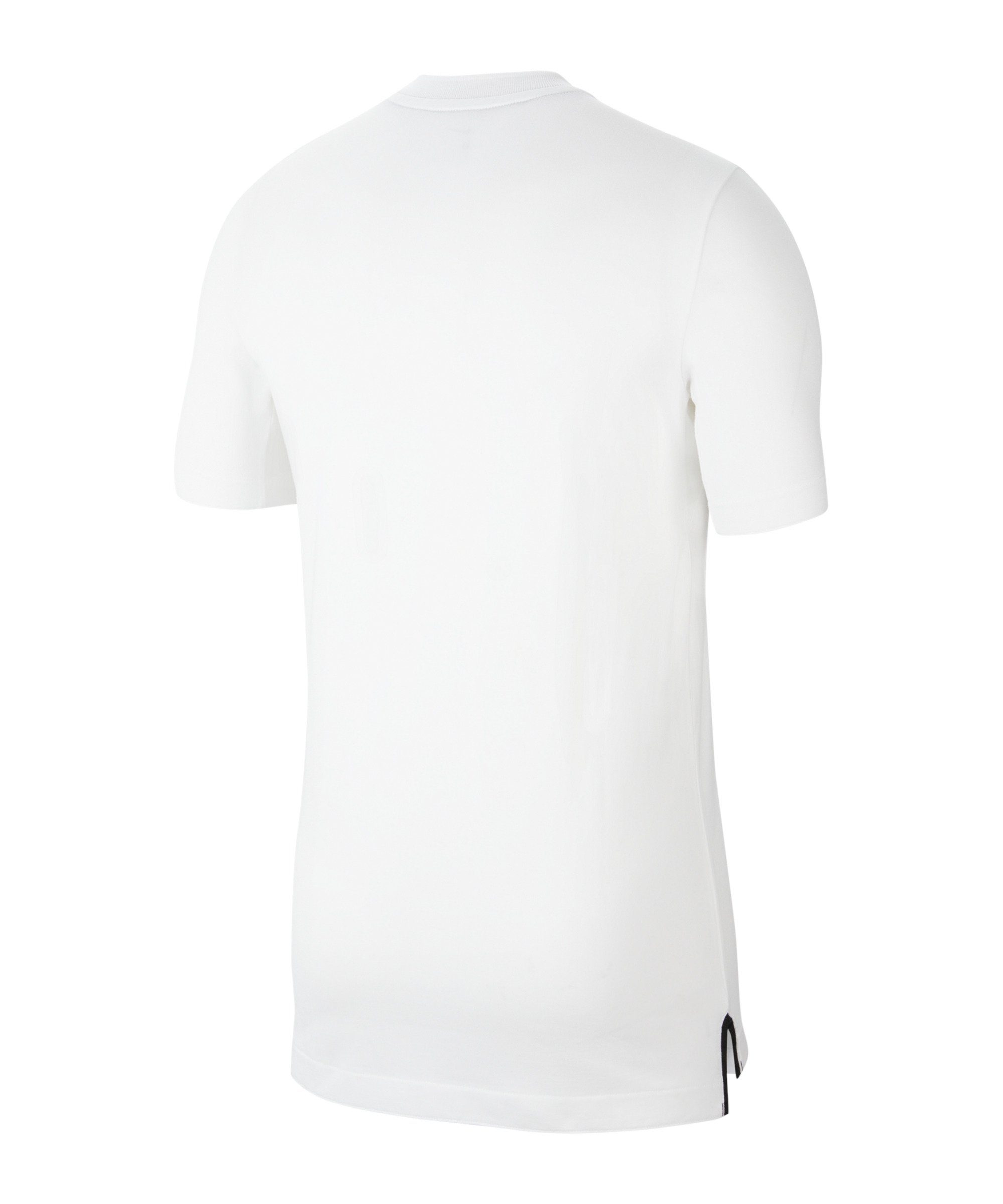 default Strike T-Shirt Nike Poloshirt weissschwarz