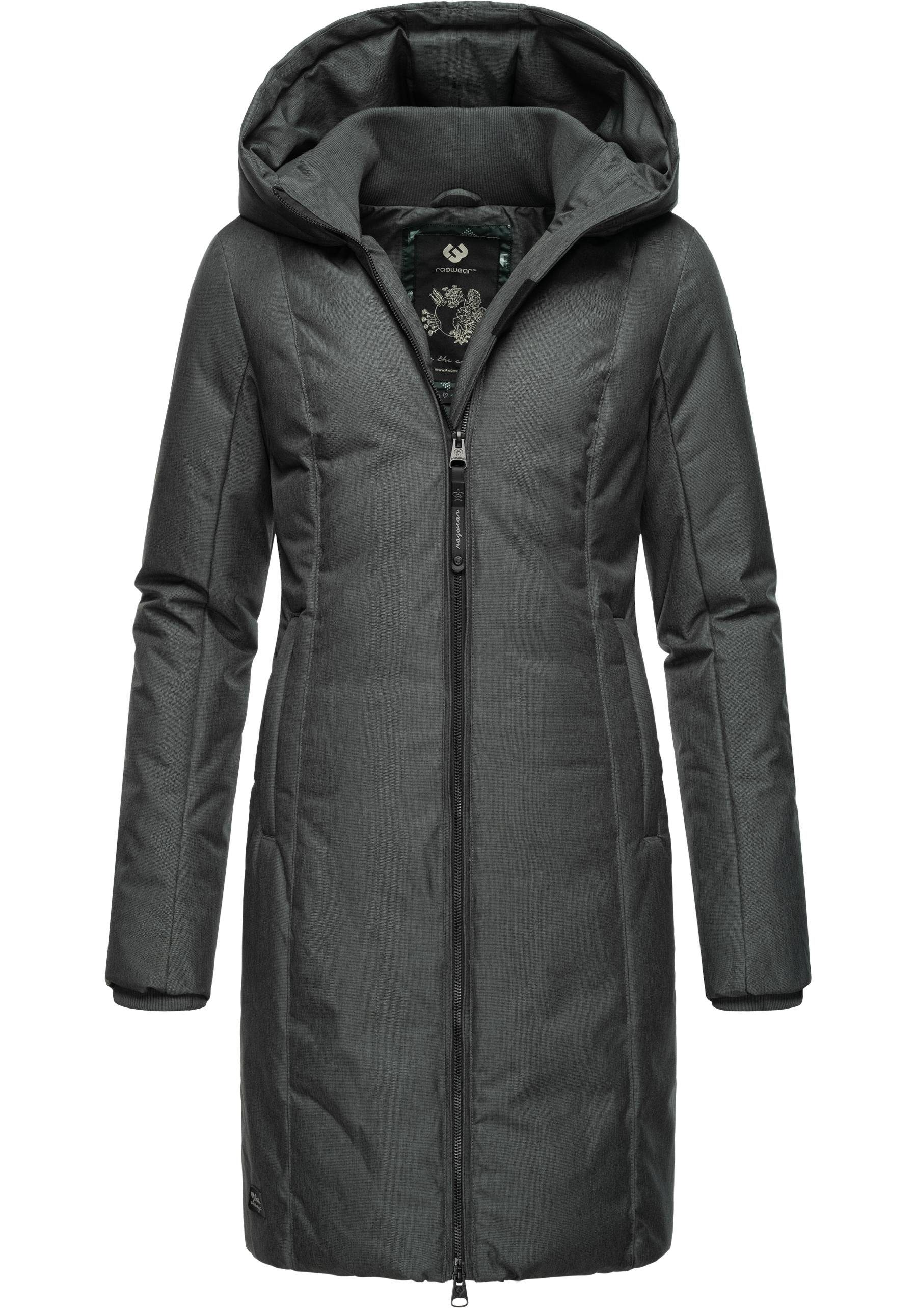 Ragwear Wintermantel Amarri Wasserdichter Winterparka mit großer Kapuze
