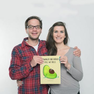 Mr. & Mrs. Panda Poster DIN A4 Avocado Schwangerschaft - Gelb Pastell - Geschenk, Bild, Liebe, Avocado schwanger (1 St), Positive Botschaften