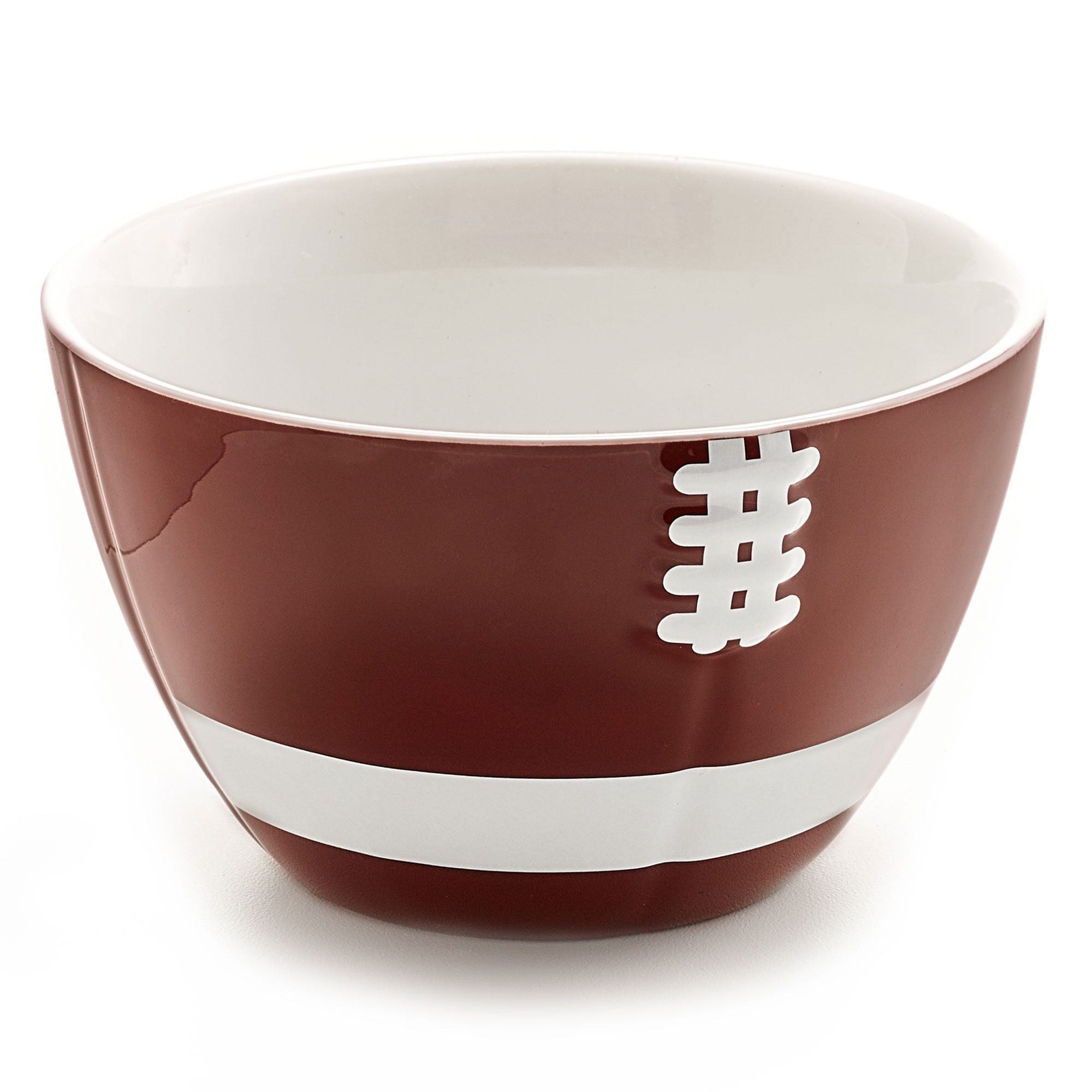 40YARDS Müslischüssel American Football Müslischale / Schüssel / Snackschale (900 ml), Keramik, (1-tlg), in Form eines halben Footballs