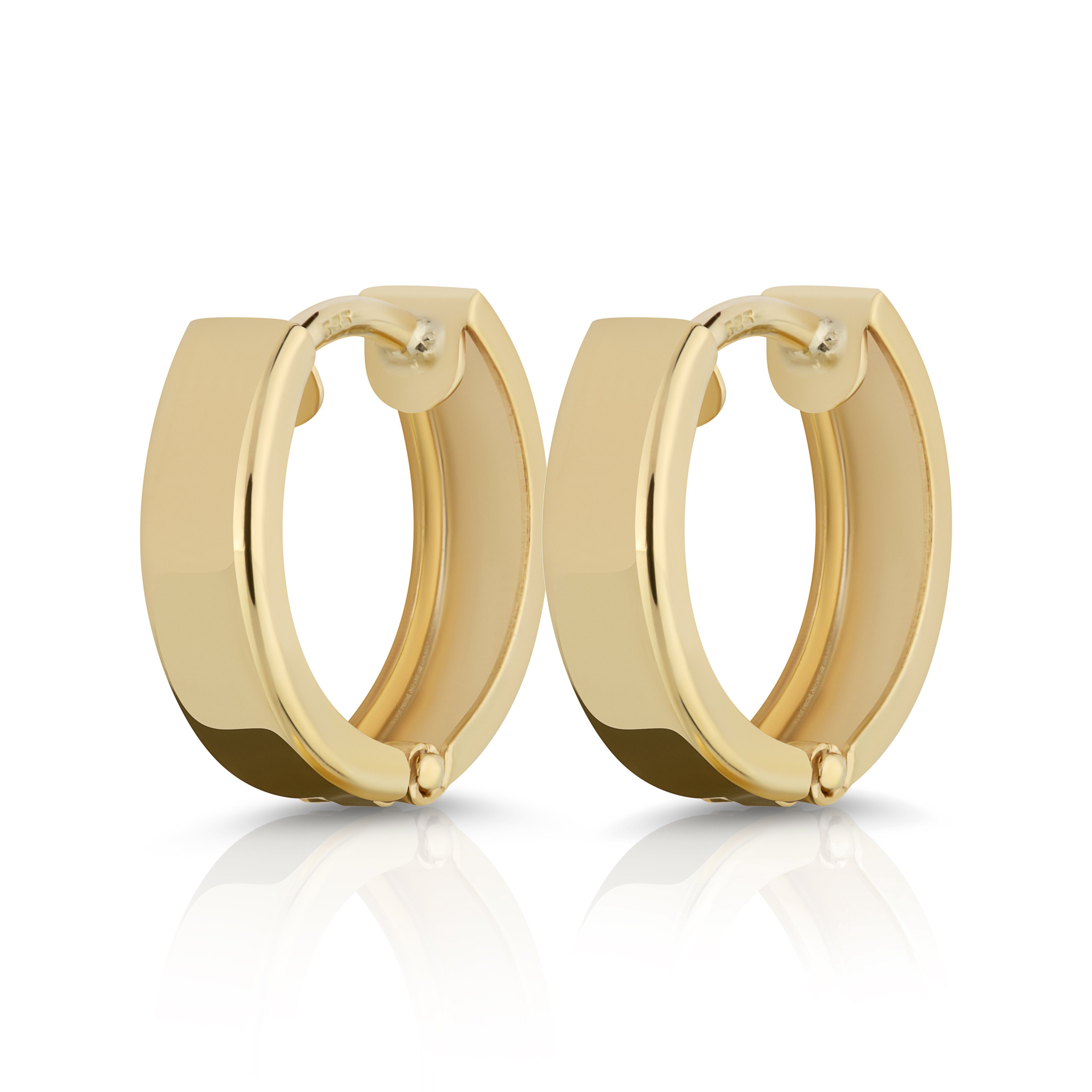 Klappcreolen Paar 585 Gelbgold Klappcreolen Ohrringen 12,4 X 3