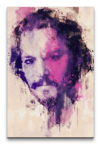 Sinus Art Leinwandbild Johnny Depp Porträt Abstrakt Kunst Schauspieler 60x90cm Leinwandbild