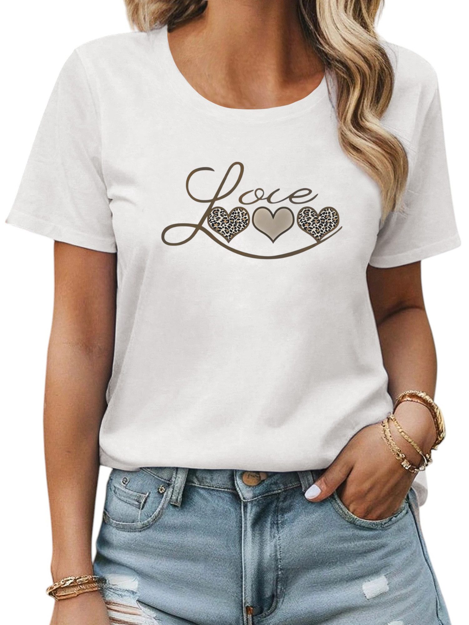 PYL Kurzarmshirt Damen Sommershirt Kurzarm mit günstig online kaufen