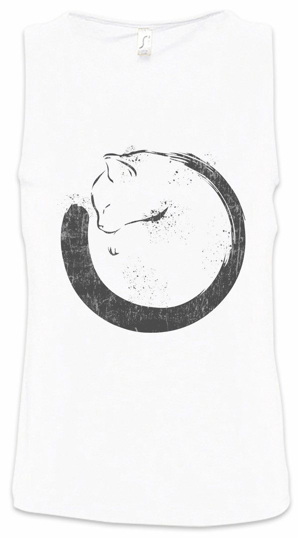 Tanktop Cat Circle Ärmelloses T-Shirt Meow Kitty Kitten Cats Katze Katzen