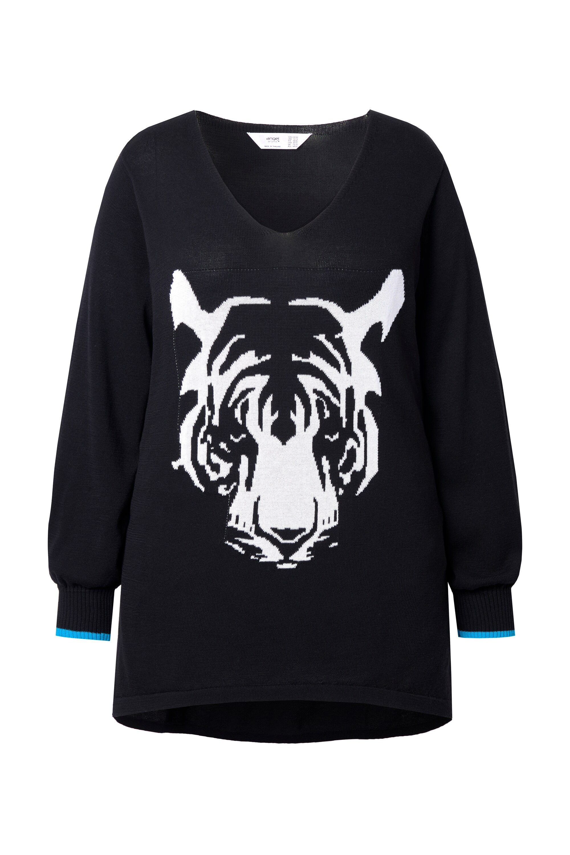 Angel of Style Rollkragenpullover Pullover bequeme Passform Tiger-Motiv günstig online kaufen