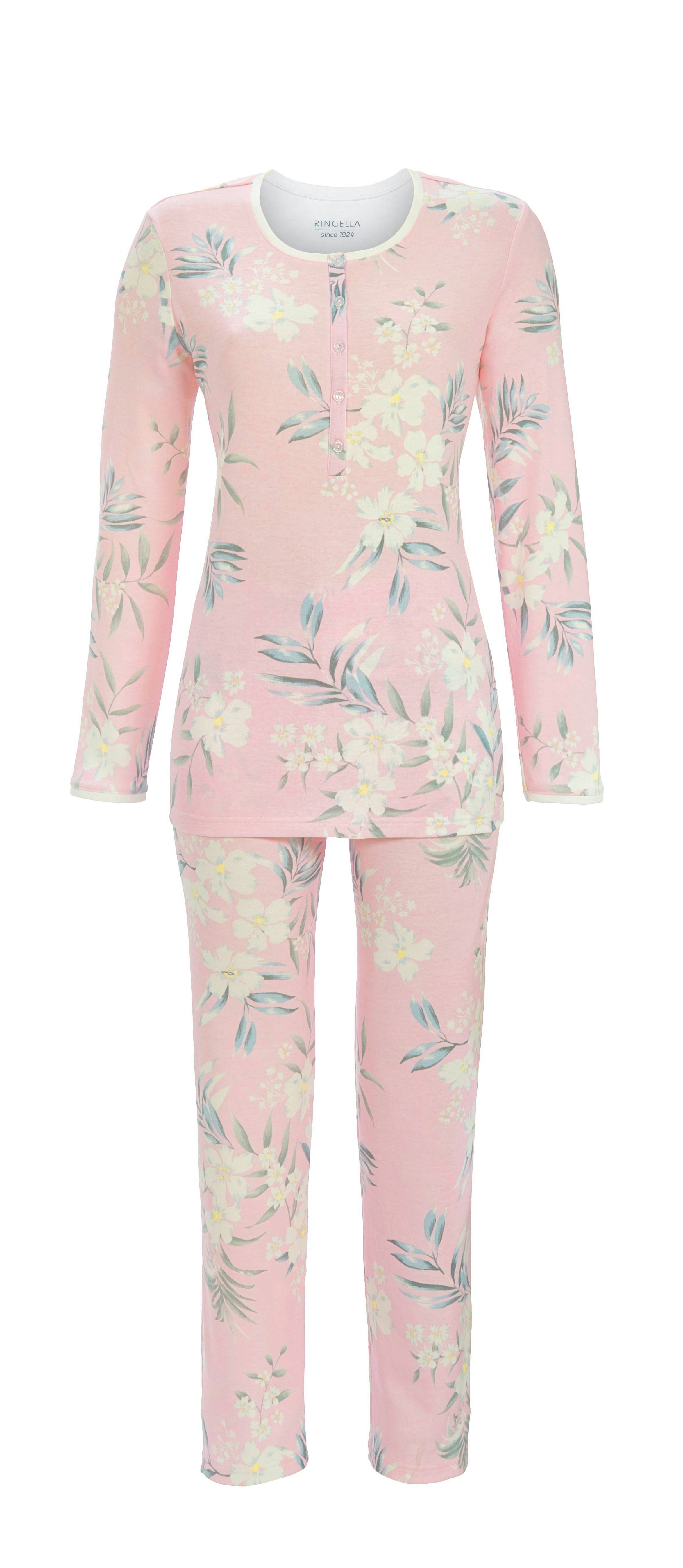 Ringella Pyjama mit Knopfleiste und Blumendessin günstig online kaufen