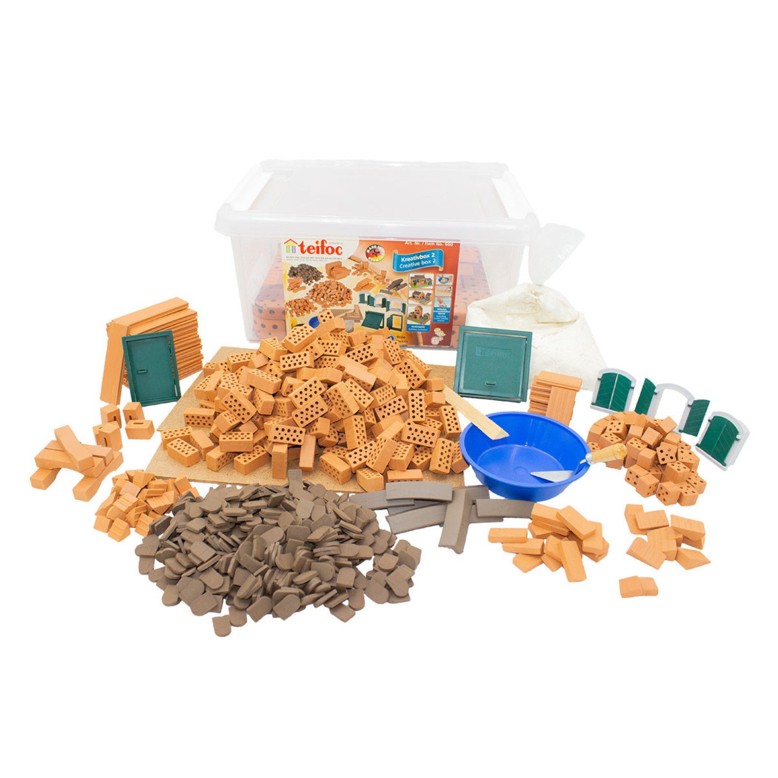 teifoc Kreativbox 2 Steinbaukasten, (Kreativspielzeug, 850 St., Bastelset)