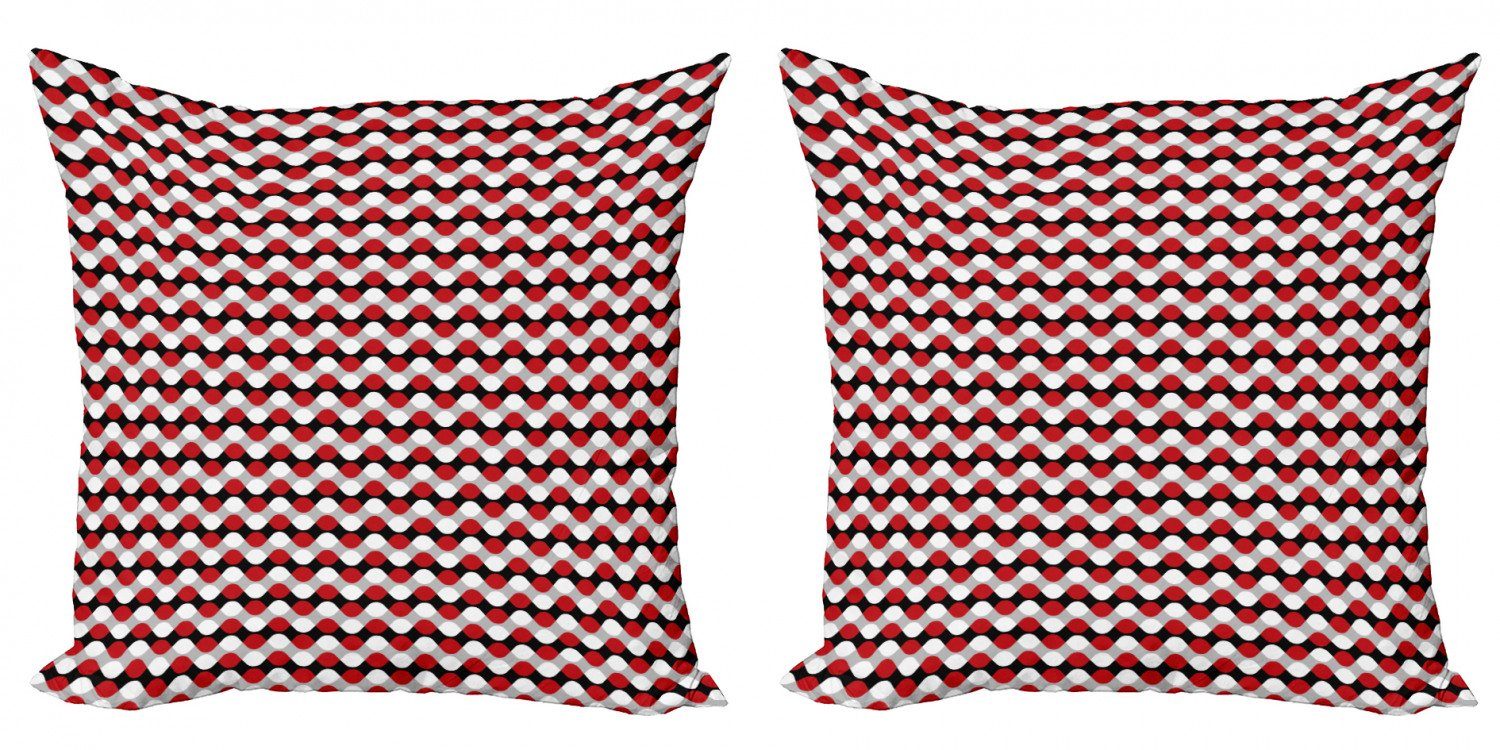 Kissenbezüge Modern Accent Doppelseitiger Digitaldruck, Abakuhaus (2 Stück), Geometrisch Bicolor ovale Formen | Kissenbezüge