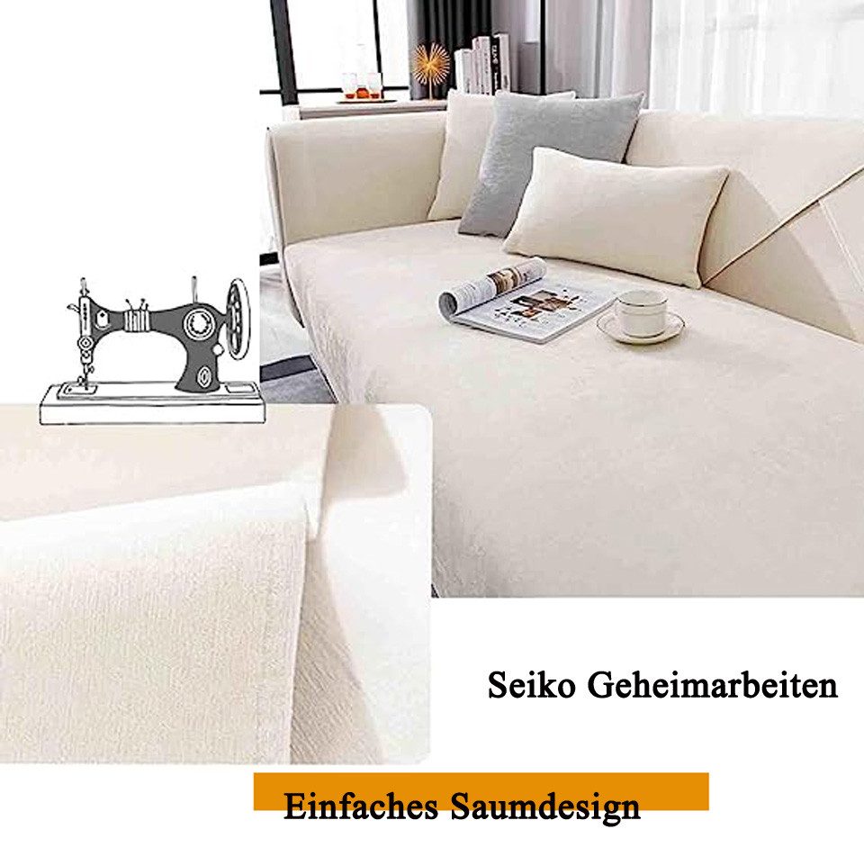 Minicloss Sofaschoner Sofahussen,Anti-rutsch Sofa Überwurfdecke, Sofa Überzug, Sofabezug, Couchschoner, Überwurfdecken für Sofa, Hund Katze Sofa Überwurf