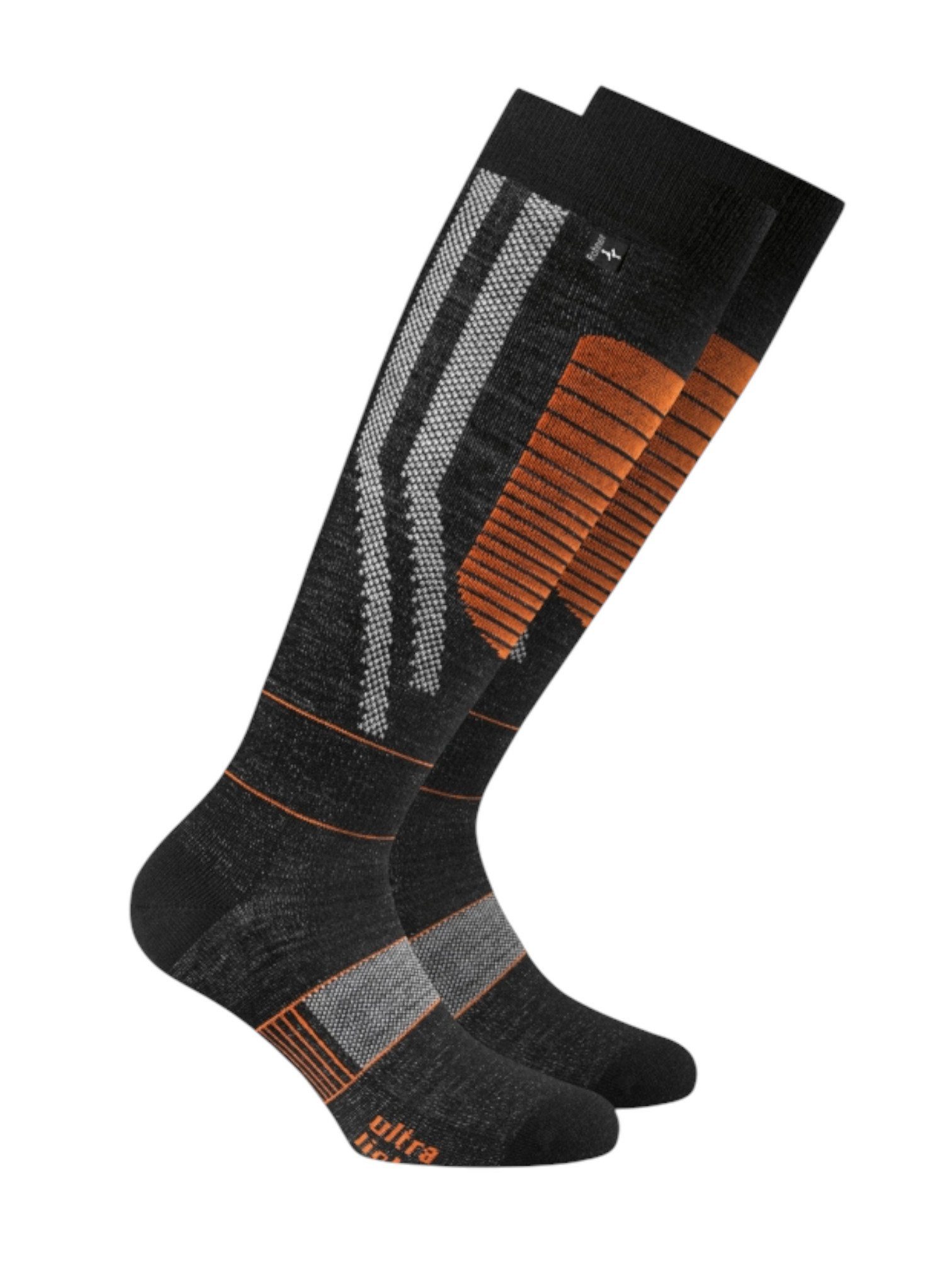 Rohner Socks Skisocken Ultra Light schwarz/orange - 1 Paar