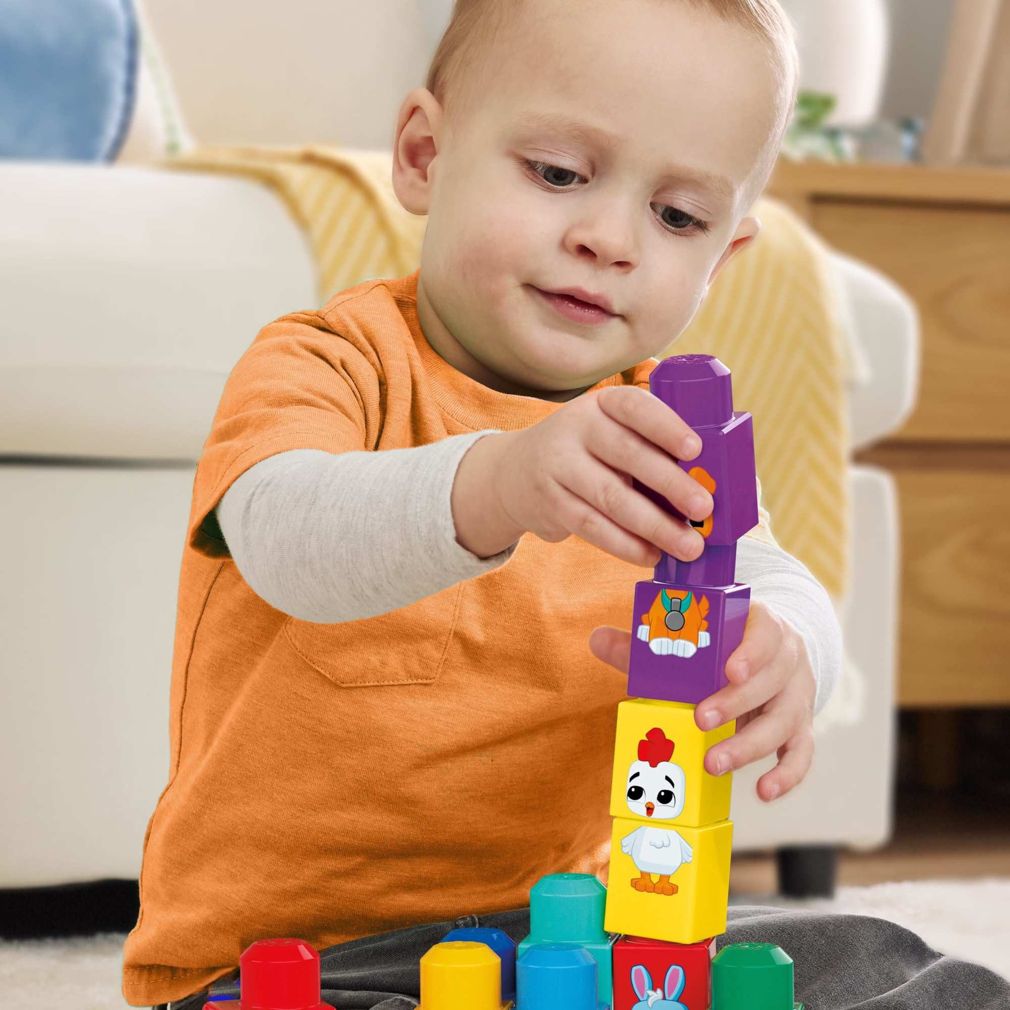 MEGA BLOKS MEGA BLOKS Bau- und Lerntiertraktor Spielbausteine, (30 St) – Bild 5 von 5
