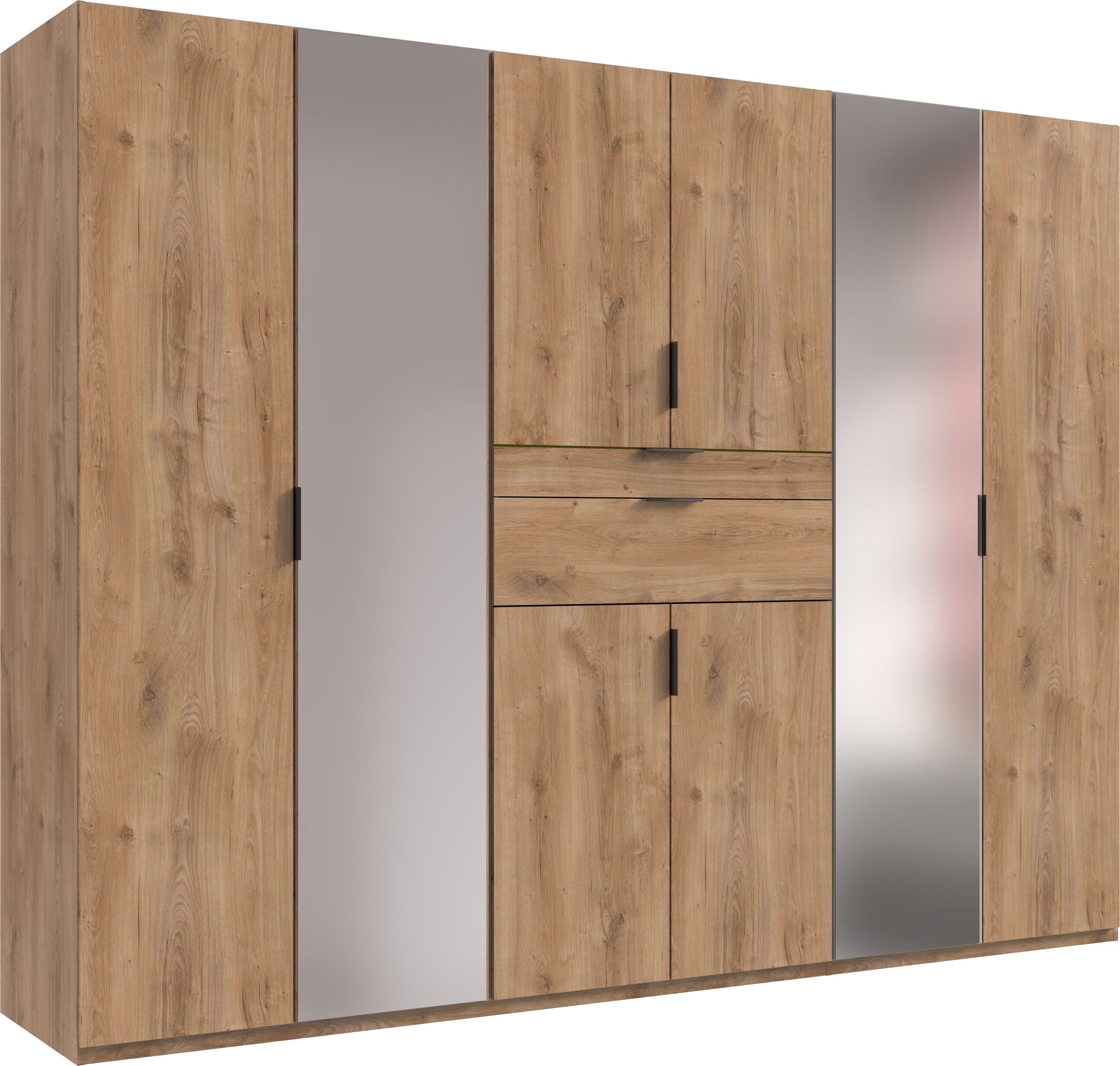 Wimex Drehtürenschrank Moldau Kleiderschrank mit Spiegel Schlafzimmerschrank Wähle deine Innenausstattung fertig konfiguriert im Schrank