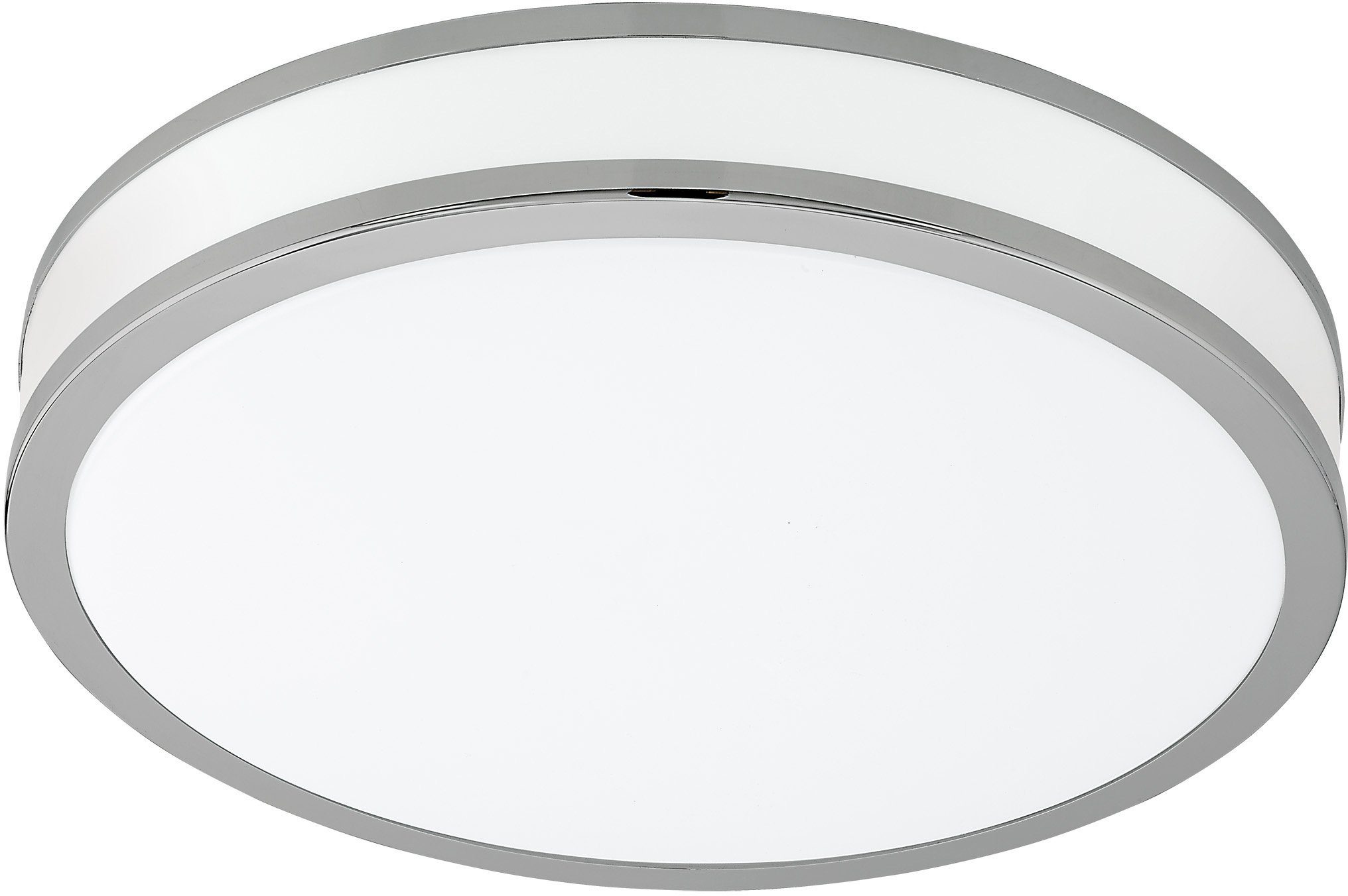 cm EGLO Deckenleuchte Warmweiß, Chrom, PALERMO integriert, fest weiß, 2, LED Deckenleuchte, 28 Farbe: Wohnzimmerlampe, Ø: