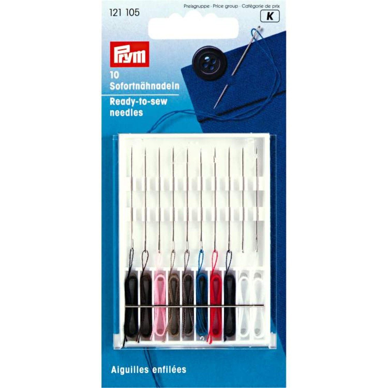 Prym Stricknadeln Sofortnähnadeln silberfarbig 10 St