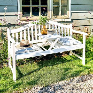 BUTLERS Gartenbank BANQUETTE Gartenbank mit aufklappbarem Tisch