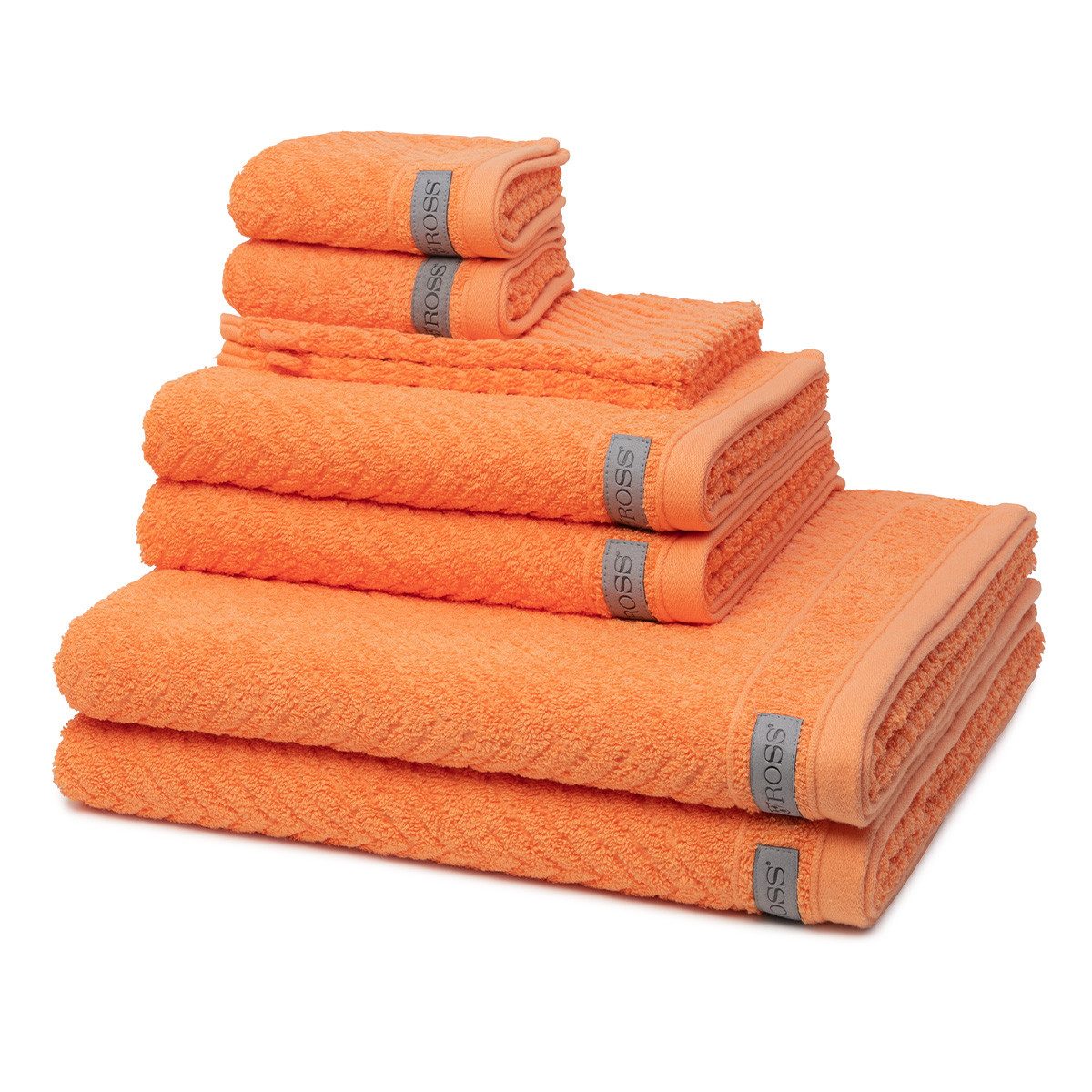 ROSS Handtuch Set Smart, Frottee (Spar-Set, 8-St), 2 X Wasch- 2 X Gäste- 2 X Dusch- 2 X Handtuch im Set - Baumwolle