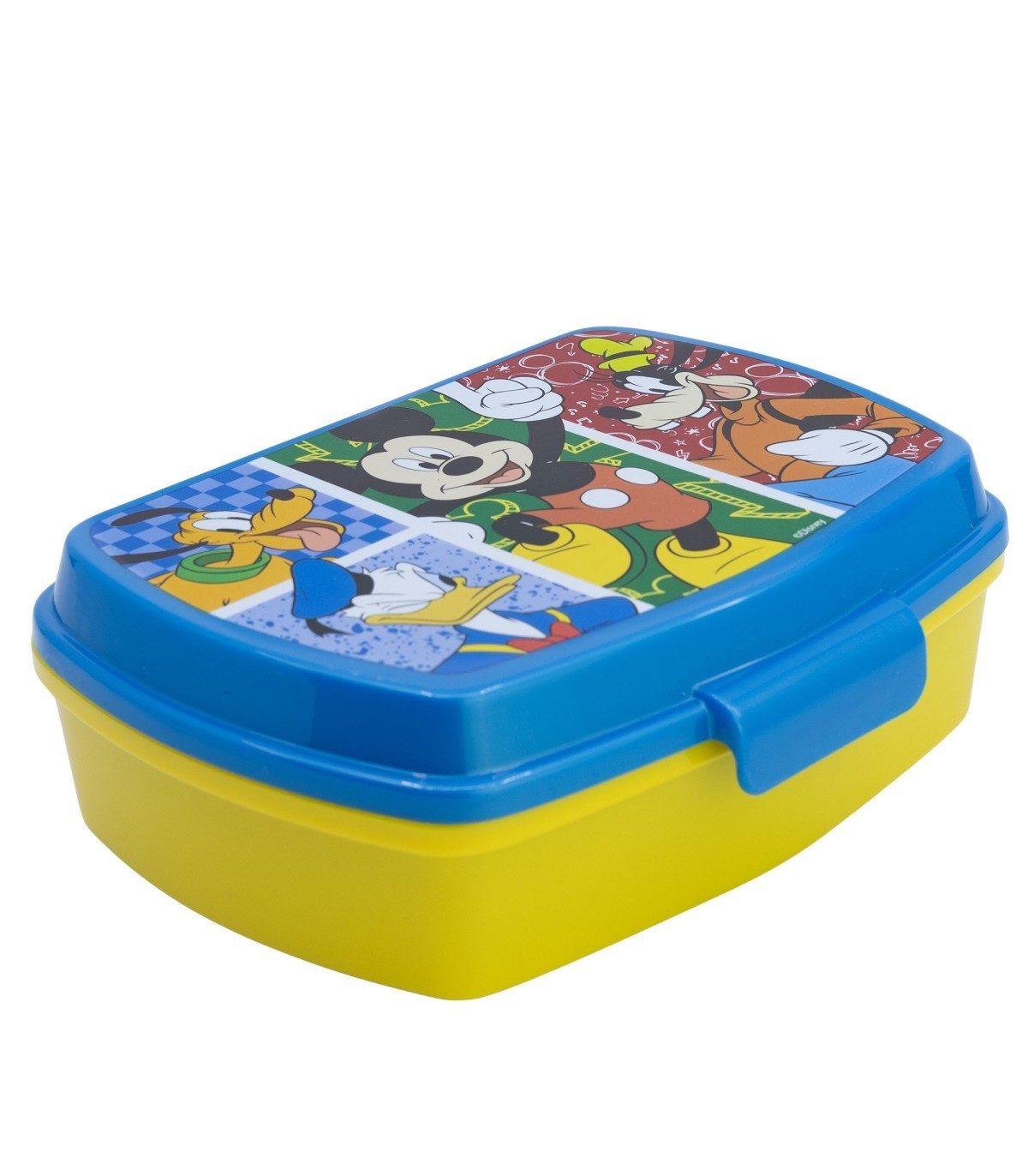 Disney Mickey Mouse Lunchbox Lunchbox Kinder Brotdose für Schule Freizeit und Ausflug, Polyethylen, (Packung)
