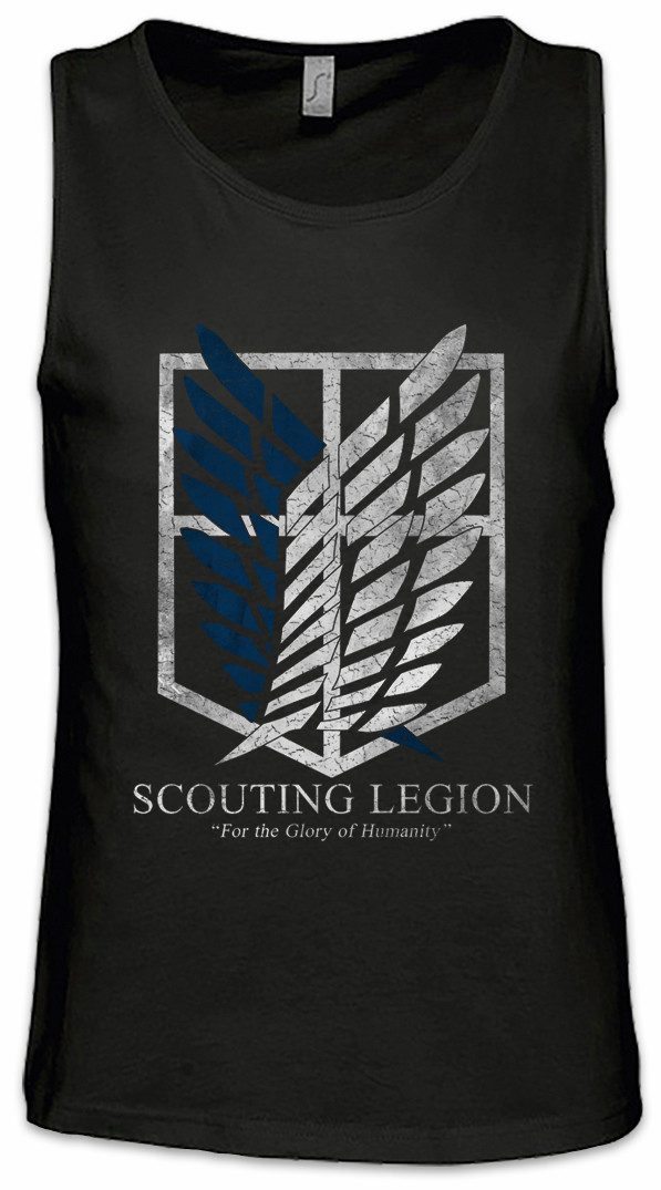 Tanktop Scouting Legion Ärmelloses T-Shirt Attack On Logo Symbol Titan Sign