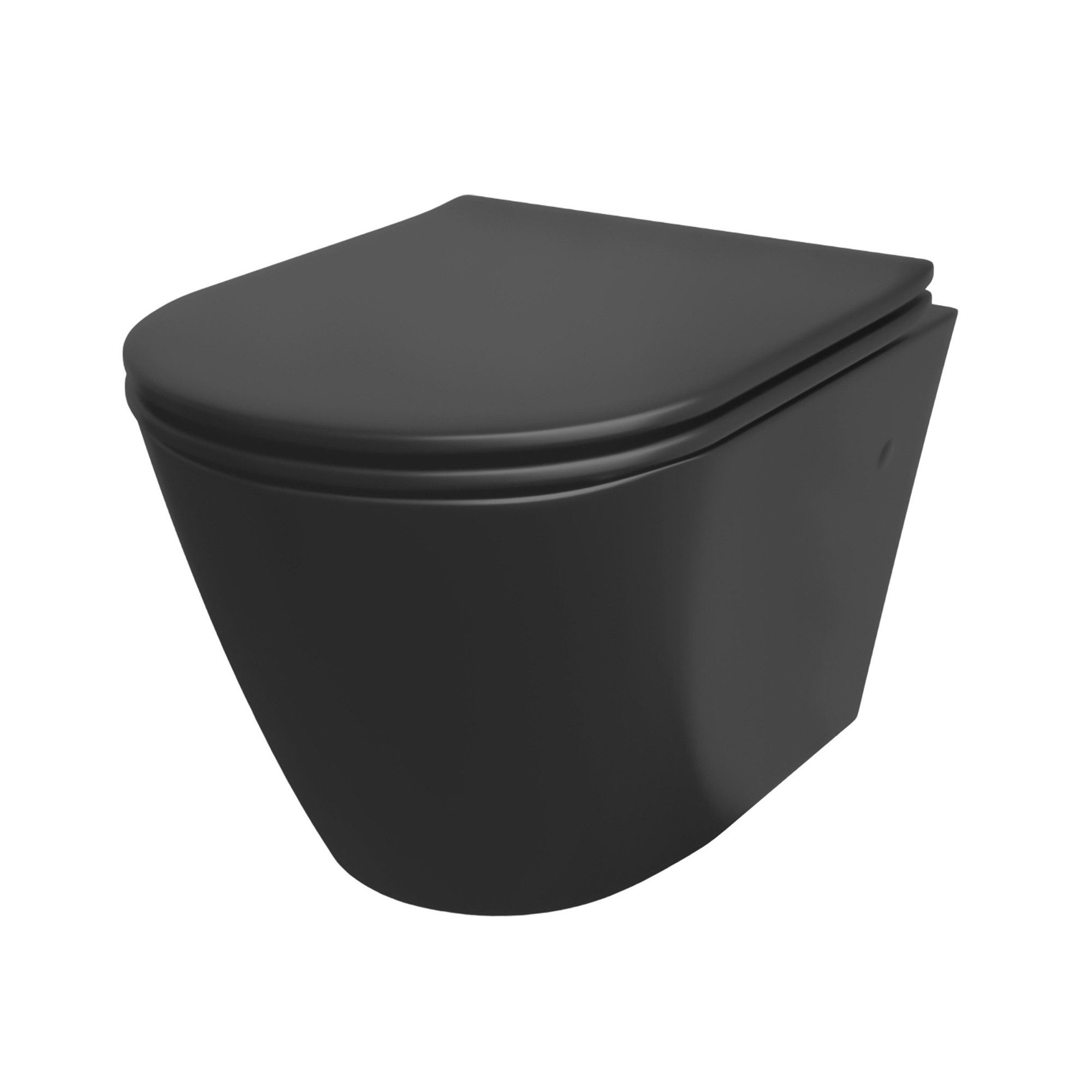 Alpenberger Tiefspül-WC Wand WC Spülrandlos - Hänge WC mit WC Sitz mit Abse günstig online kaufen