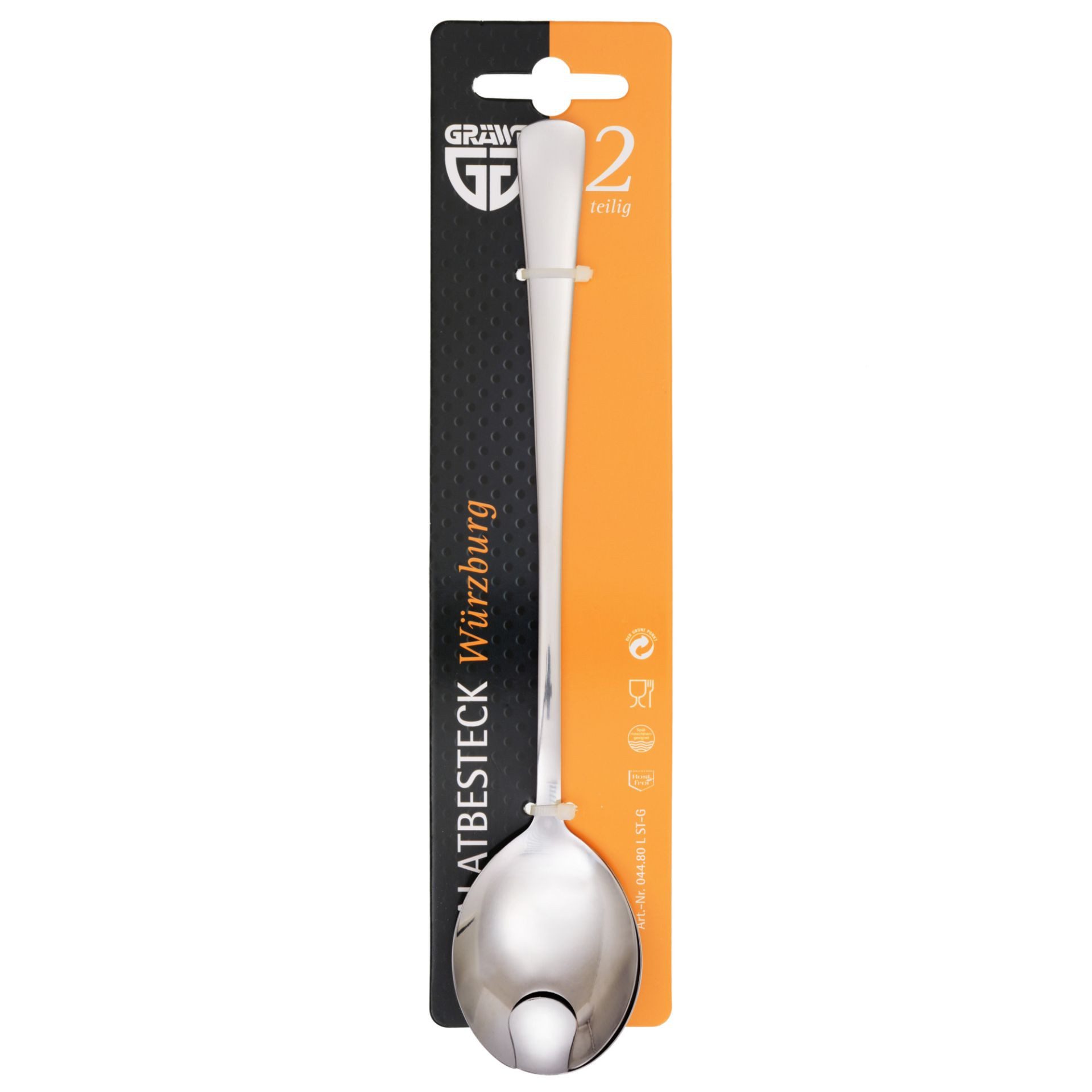 GRÄWE Salatbesteck, Salatbesteck 2-tlg. Edelstahl, Serie WÜRZBURG