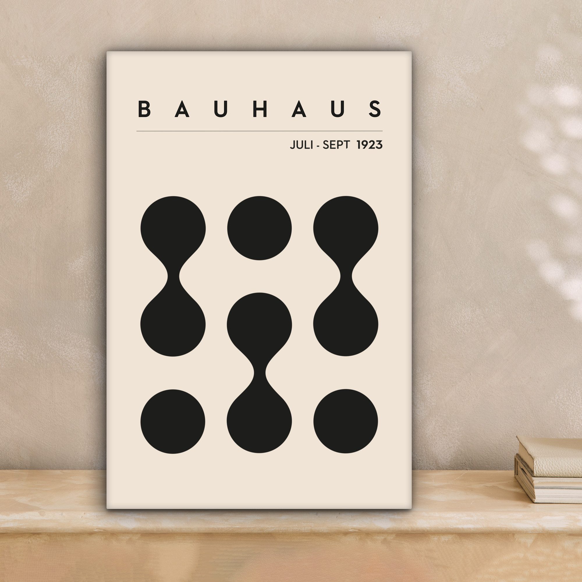 OneMillionCanvasses® Leinwandbild Bauhaus - Abstrakt - Schwarz - Kunst - Mo günstig online kaufen