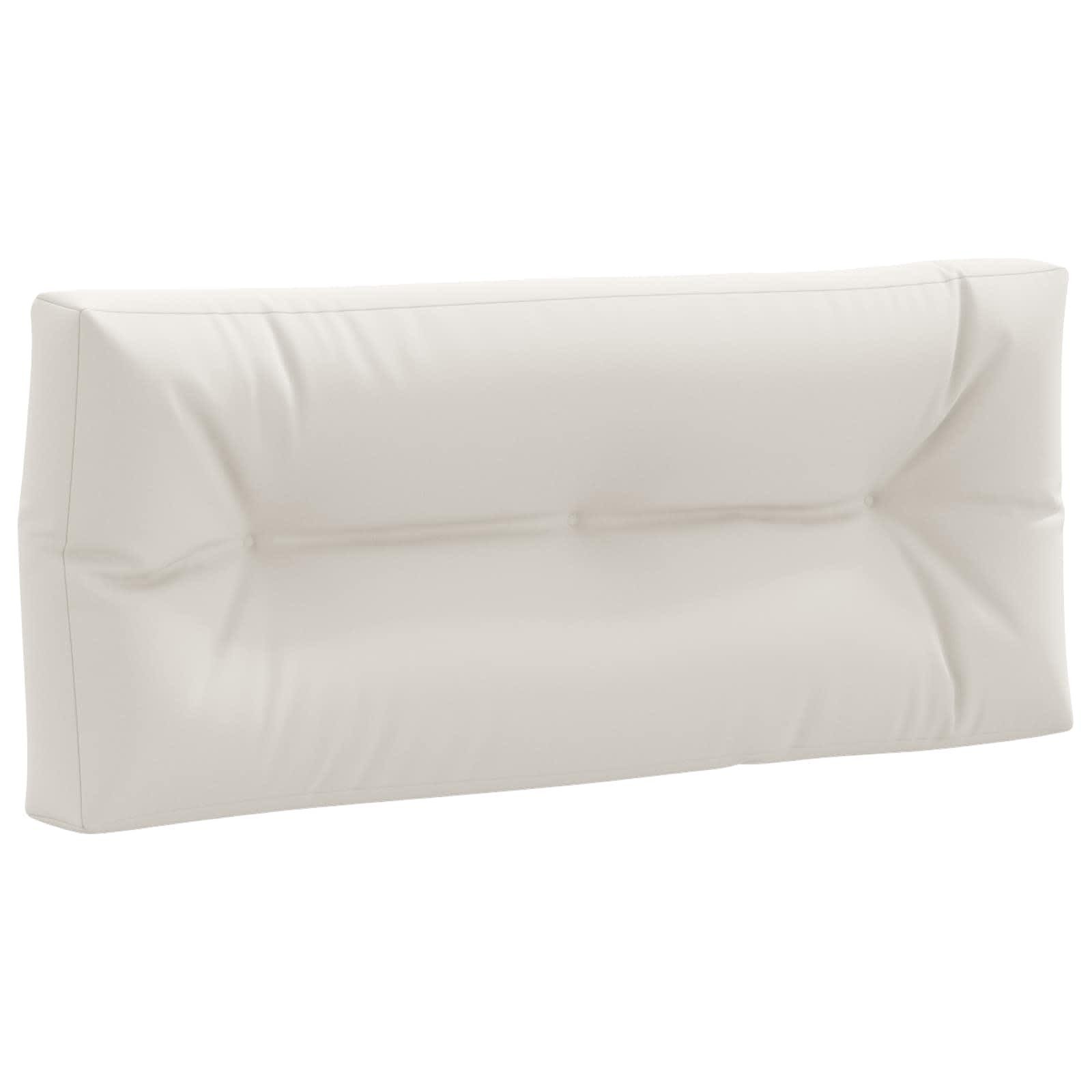 vidaXL Sitzauflage Pallet Rückenpolster VIANEN 100 % Polyester Weiß, (1 St)