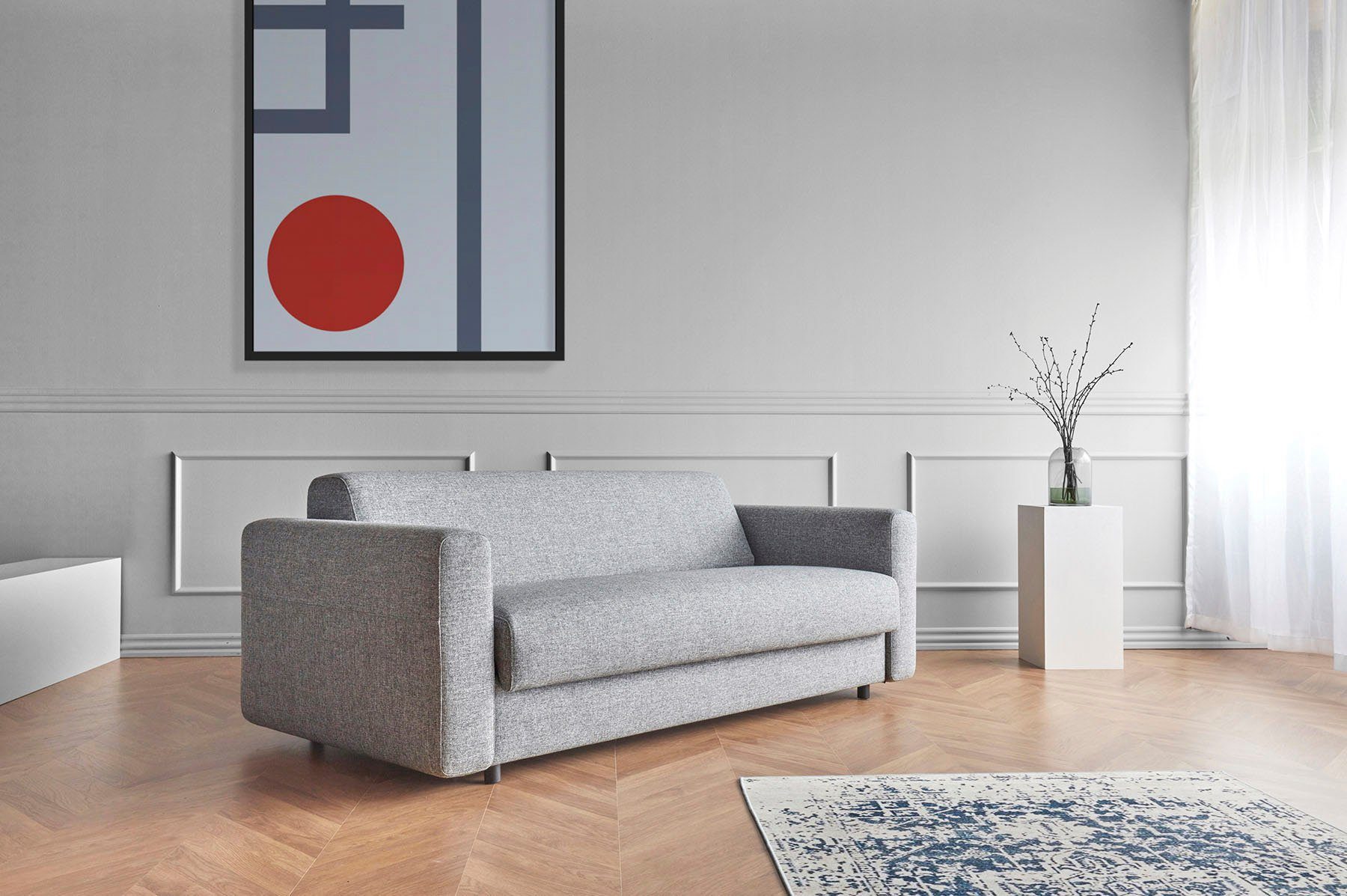 INNOVATION LIVING ™ 3,5-Sitzer Killian hochwertige Dauerschlaffunktion, Design und extra Komfort, innenliegende Federkernmatratze; Schlafhöhe 55cm