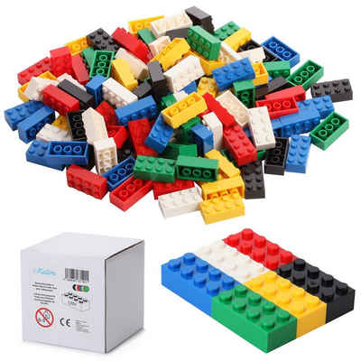 Katara Konstruktionsspielsteine 120 Steckbausteine 4x2 Noppen, Spielzeug, (Packung), Kompatibel zu allen anderen Herstellern, in vielen Farben erhältlich