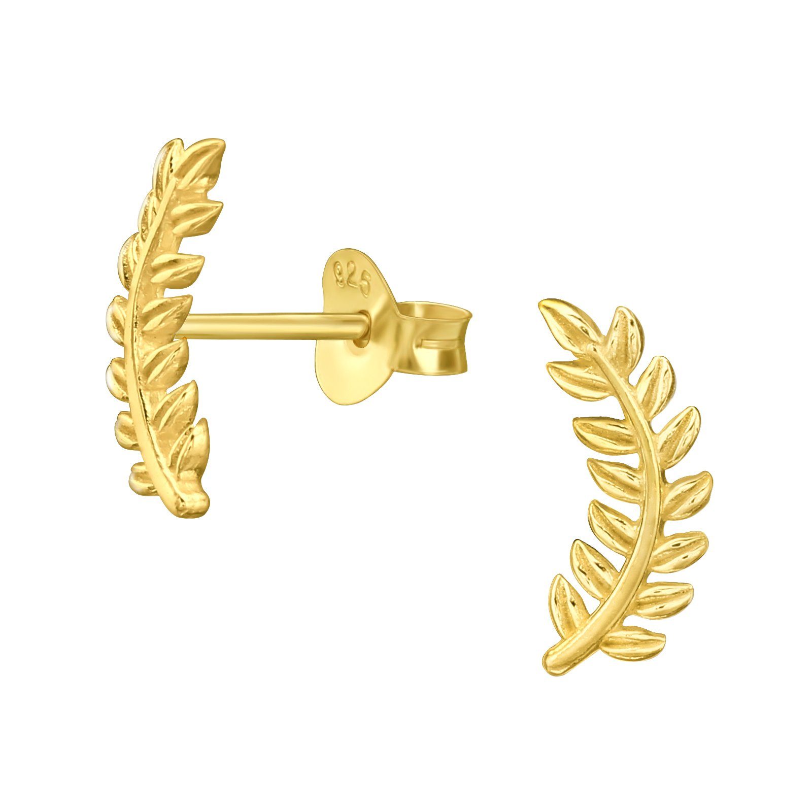 ALEXANDER YORK Paar Ohrstecker RANKE in Gold, 2-tlg., 925 Sterling Silber