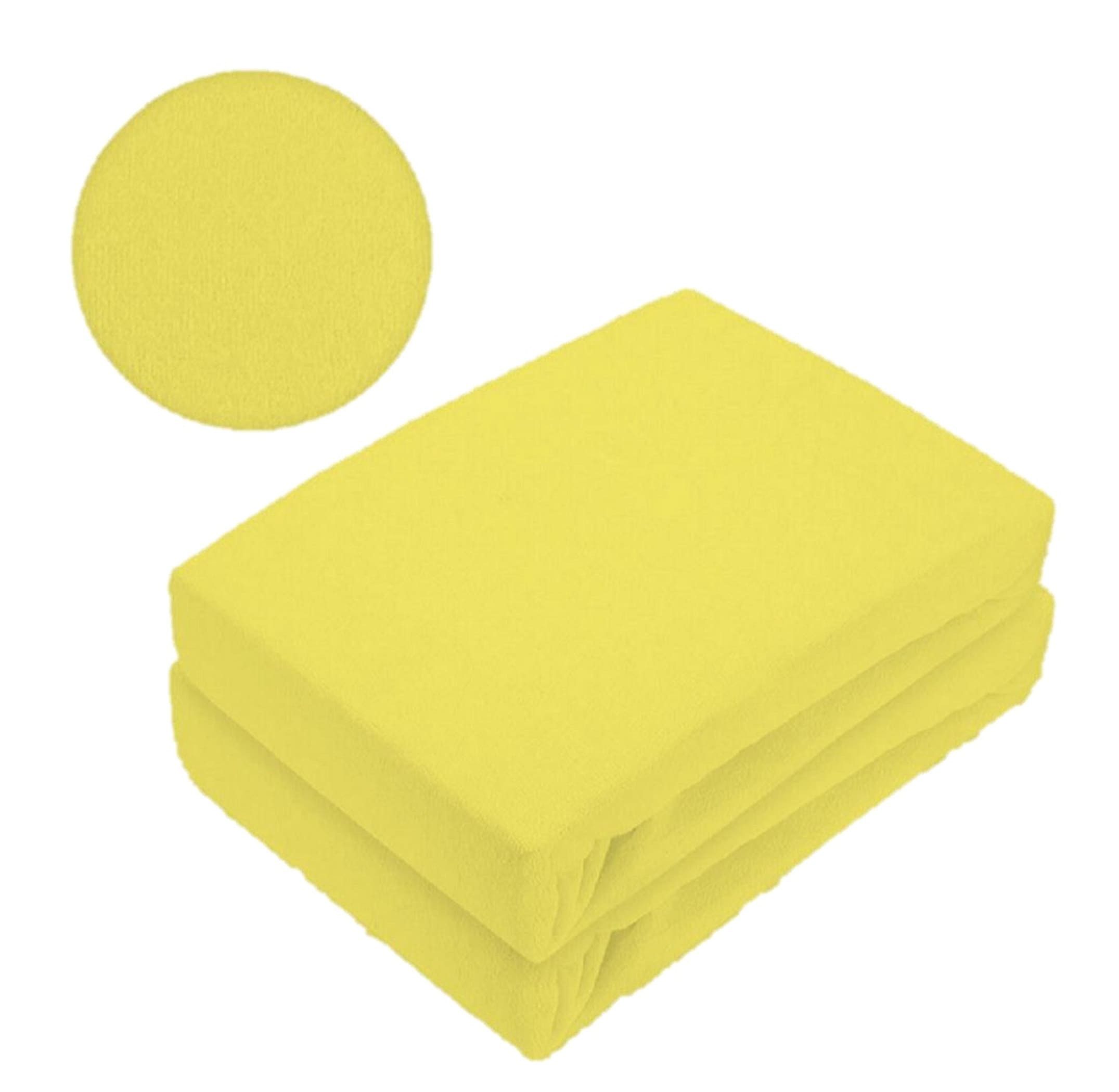 EXKLUSIV HEIMTEXTIL Spannbettlaken Doppelpack Frottee Spannbettlaken, günstig online kaufen