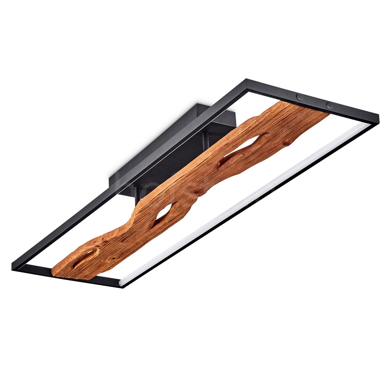 hofstein Deckenleuchte dimmbare Deckenlampe aus Metall/Holz/Kunststoff in S günstig online kaufen