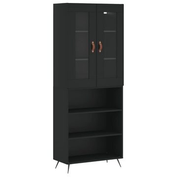 furnicato Sideboard Highboard Schwarz 69,5x34x180 cm Holzwerkstoff