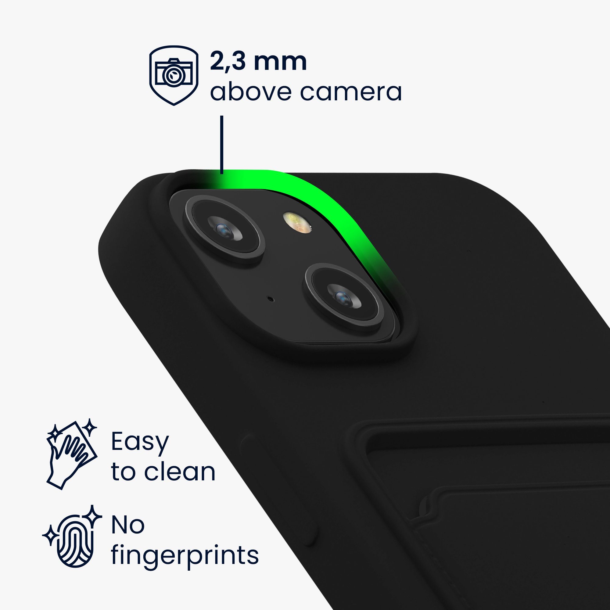 kwmobile Handyhülle Hülle für Apple iPhone 14, Handyhülle mit Fach für Karten - Handy Cover Case