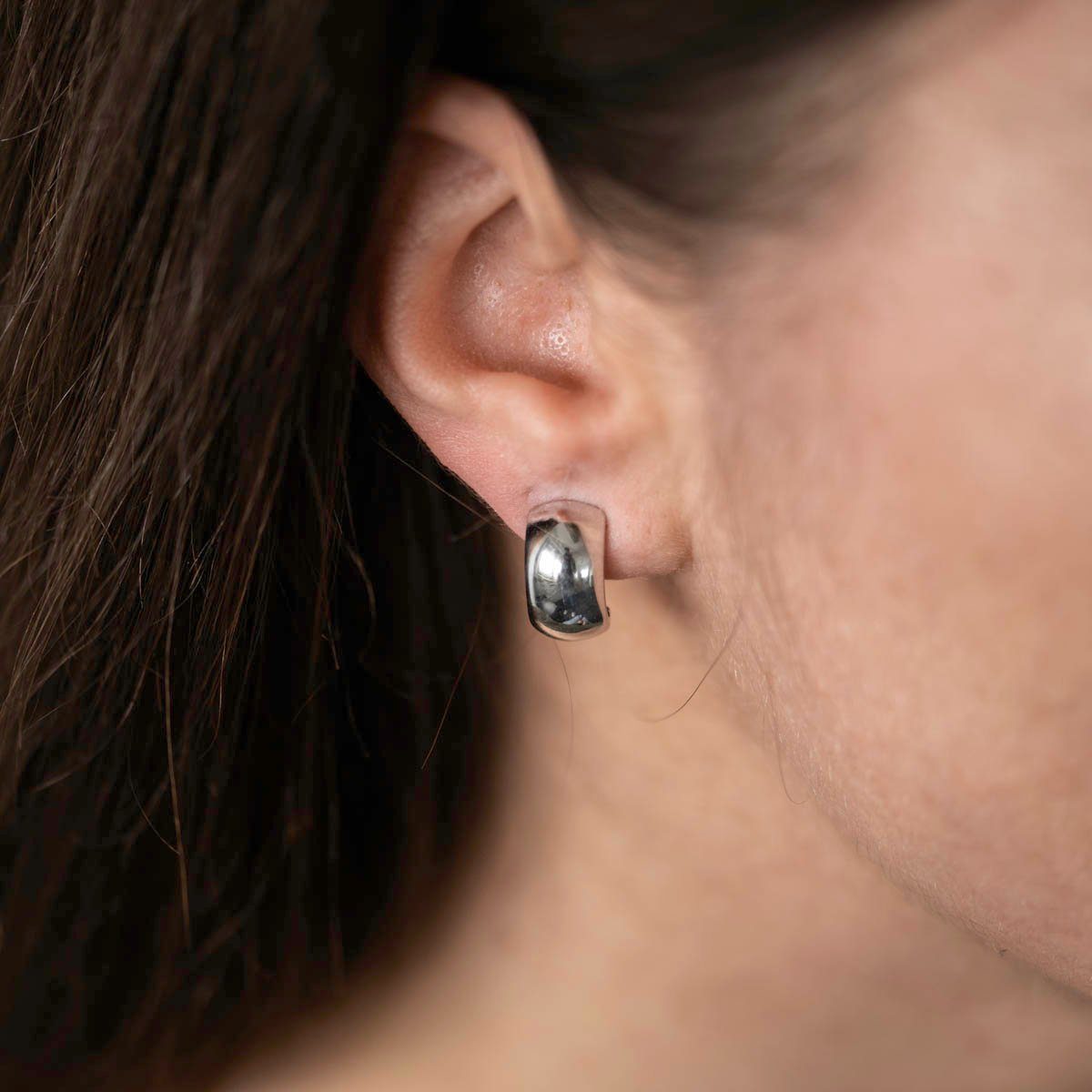 Materia Paar Ohrclips Damen Silber Hochglanz günstig online kaufen