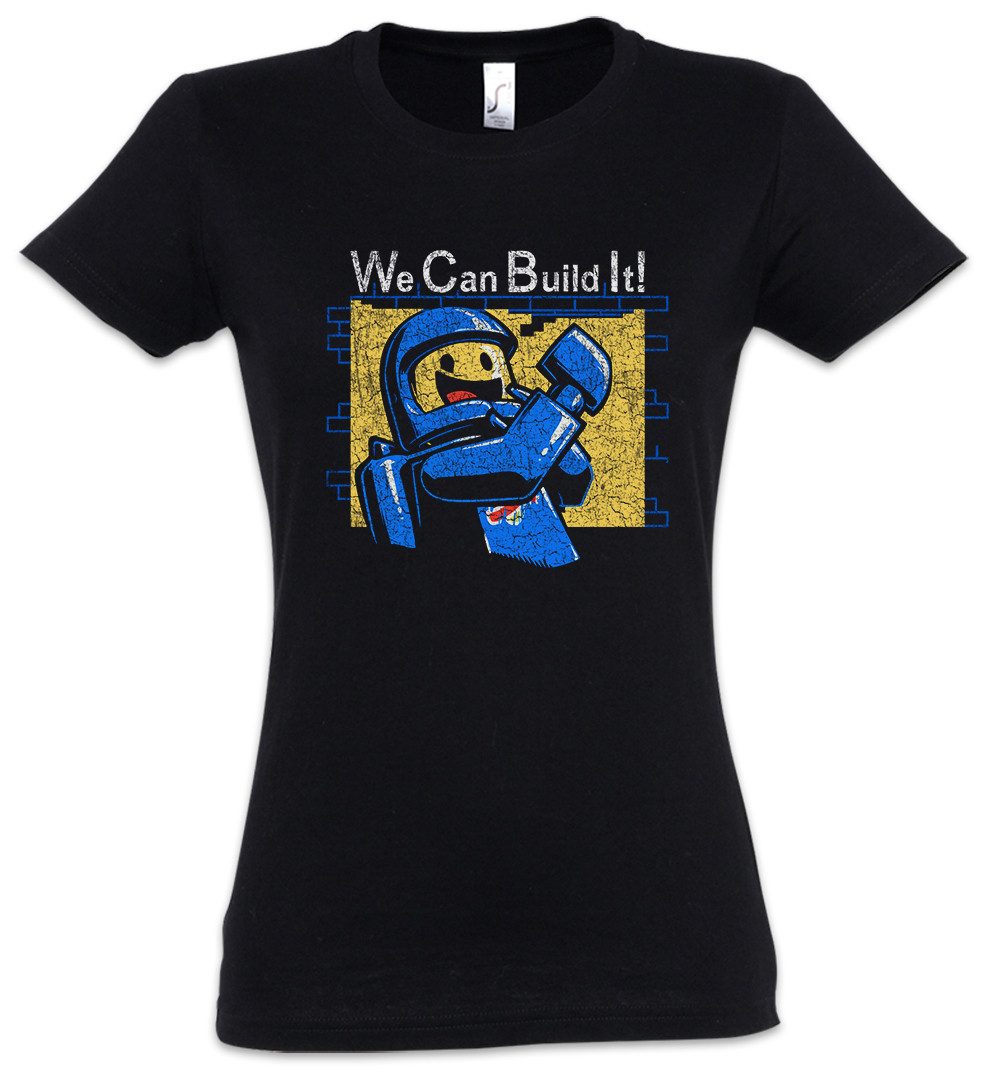 Urban Backwoods Print-Shirt We Can Build It Damen T-Shirt Pirate Pirates Bricks Steine Piraten (1-tlg) Pirat Fun Head Kopf