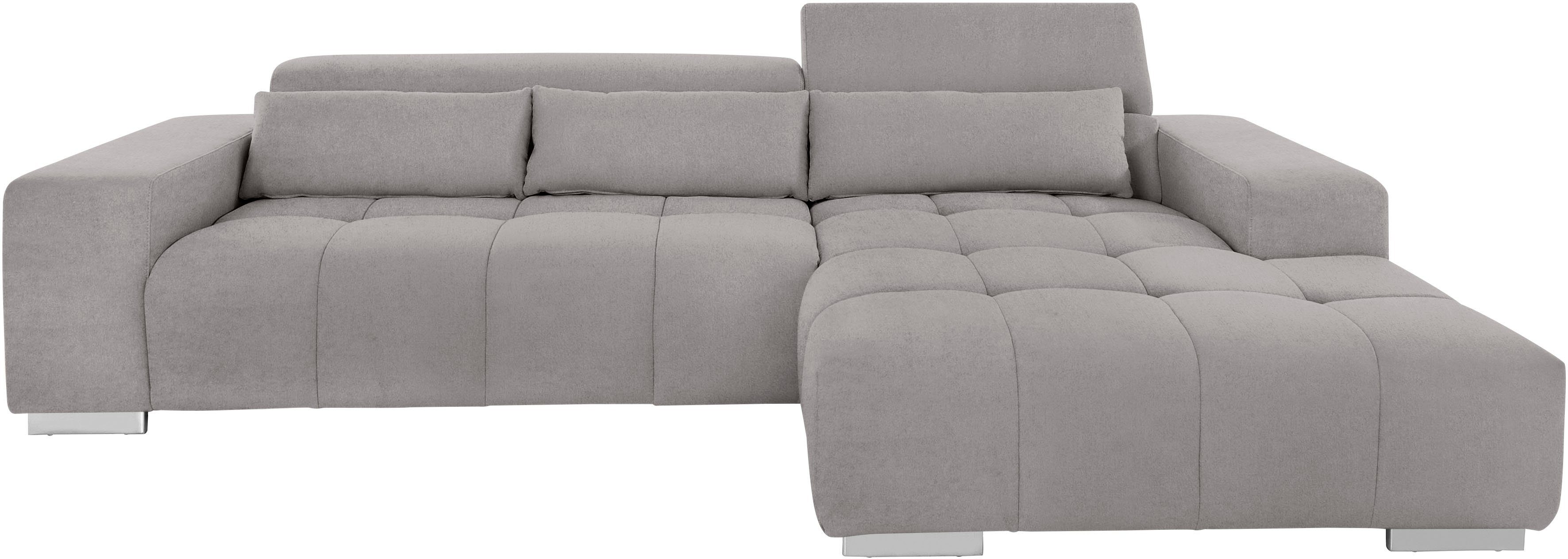 COTTA Ecksofa "Orion L-Form", mit Kopfteilverstellung & 3 Nierenkissen günstig online kaufen