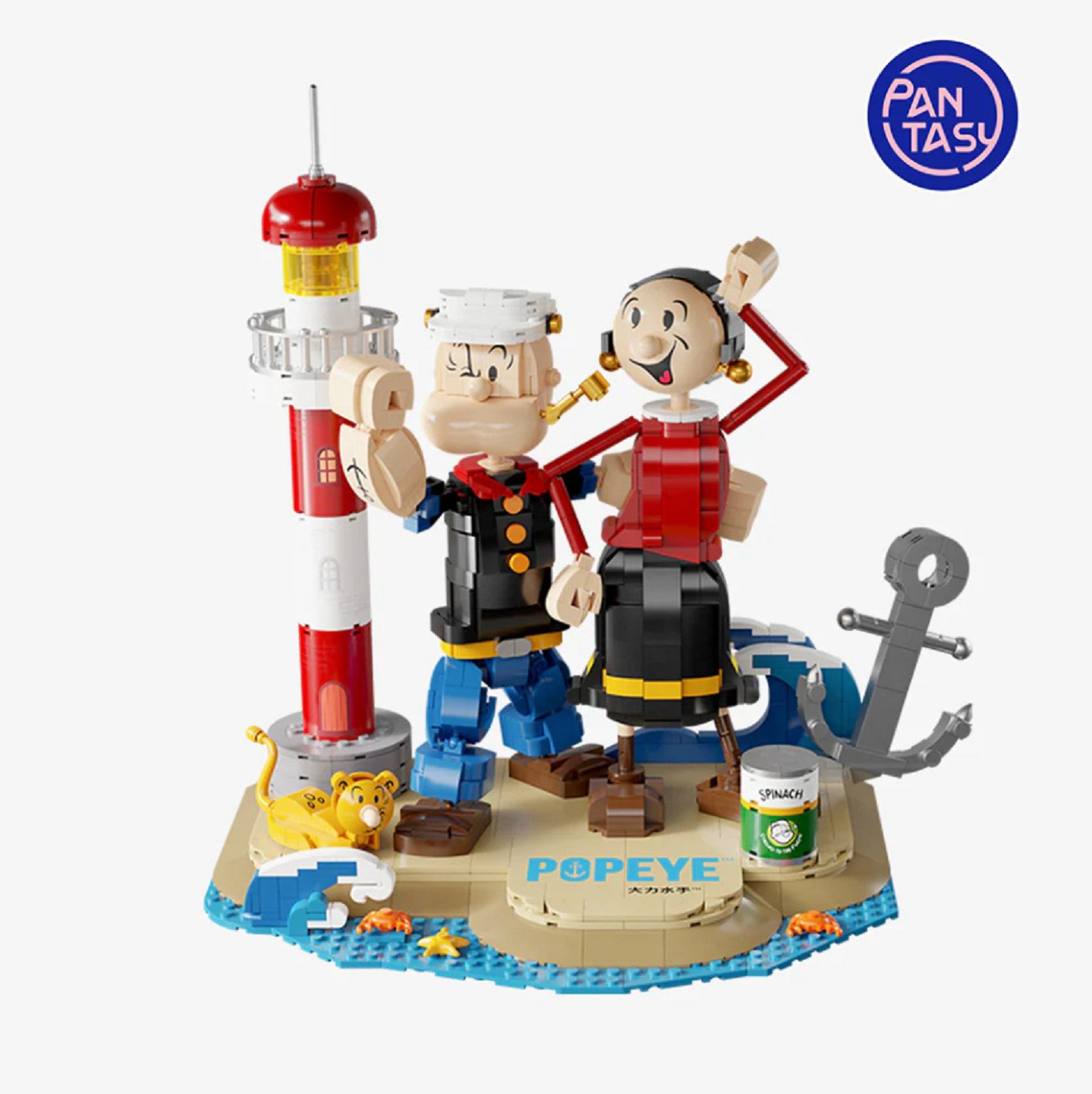 Pantasy Pantasy 86401 Popeye & Olive Oyl 1.500 Teile Konstruktions-Spielset, (1500 St)