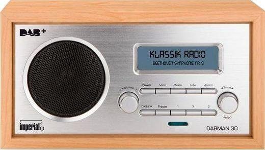 30 W) (DAB), 5 FM-Tuner, DABMAN Holzoptik (DAB) (Digitalradio Buche IMPERIAL Digitalradio