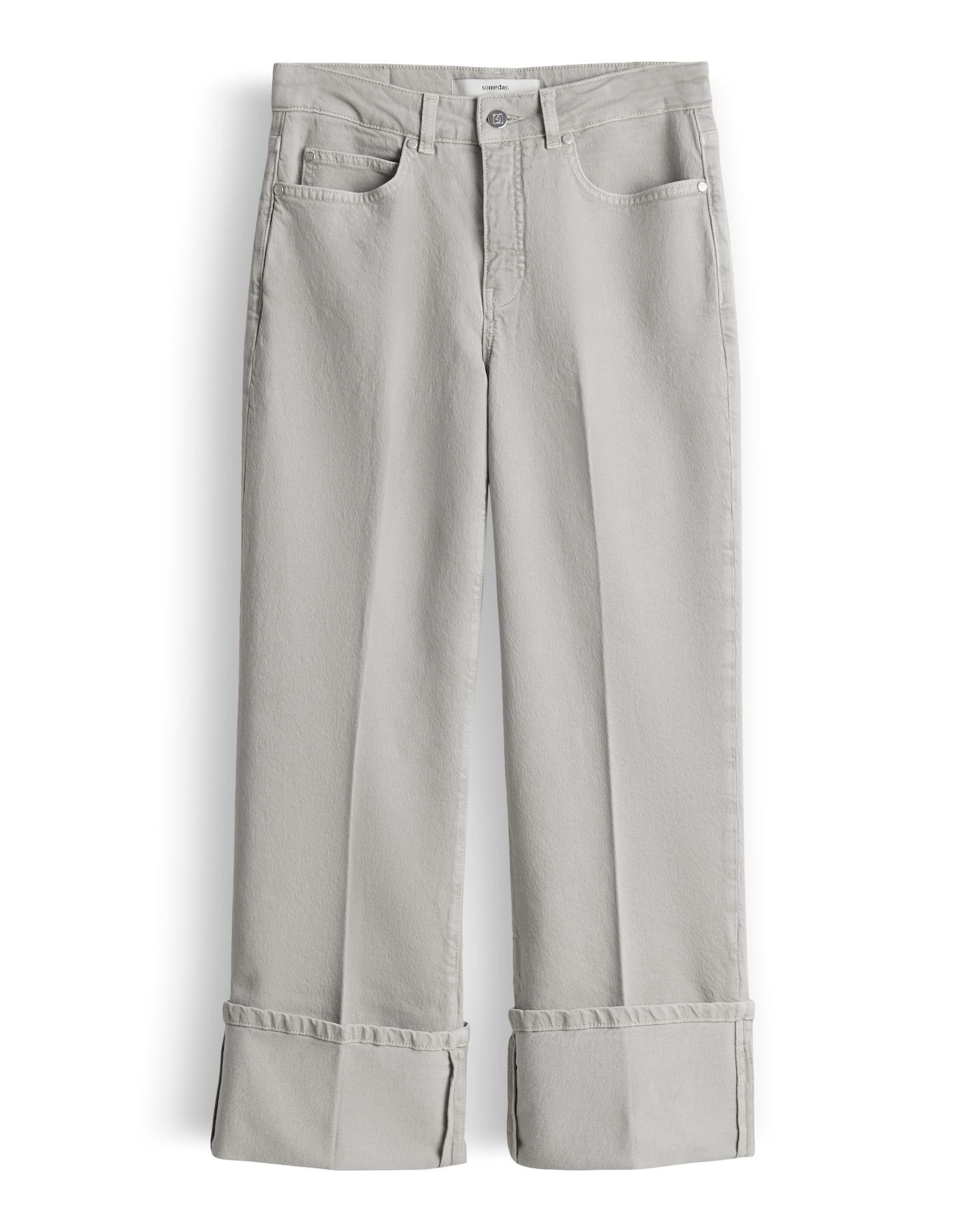 someday Relax-fit-Jeans Corah turn up sleek Mid Rise, Bügelfalten und Aufschlag am Saum