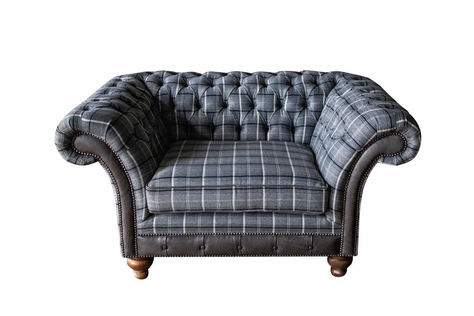 Sessel Sessel 1 Couchen Made Polster, Chesterfield Sofa Europe Couch Stoff JVmoebel Sitzer Textil In